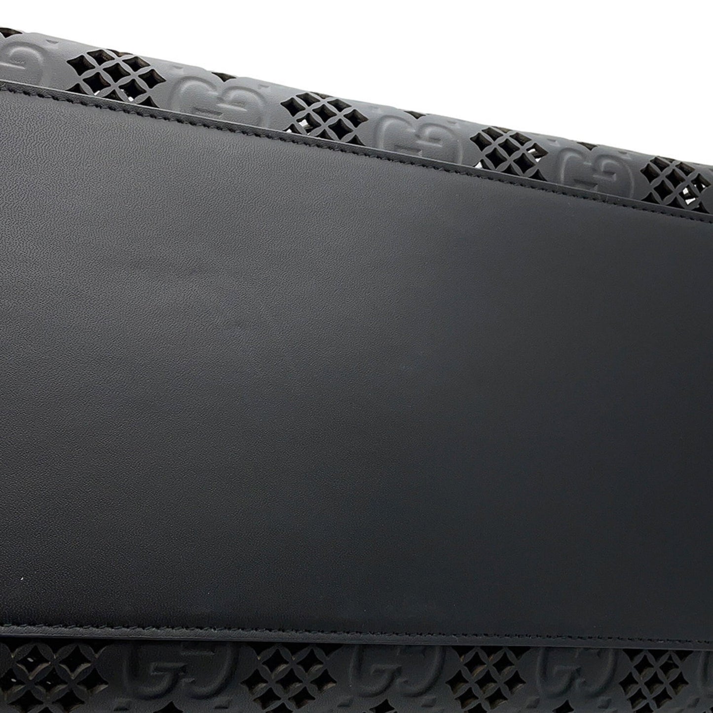 Gucci Black Gg Leather Tote Bag