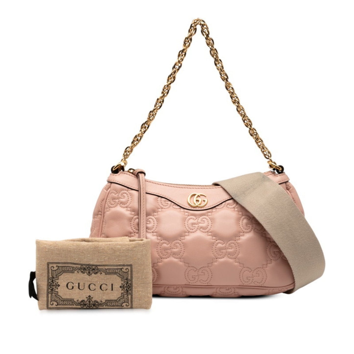Gucci Pink Leather Handbag Shoulder Bag