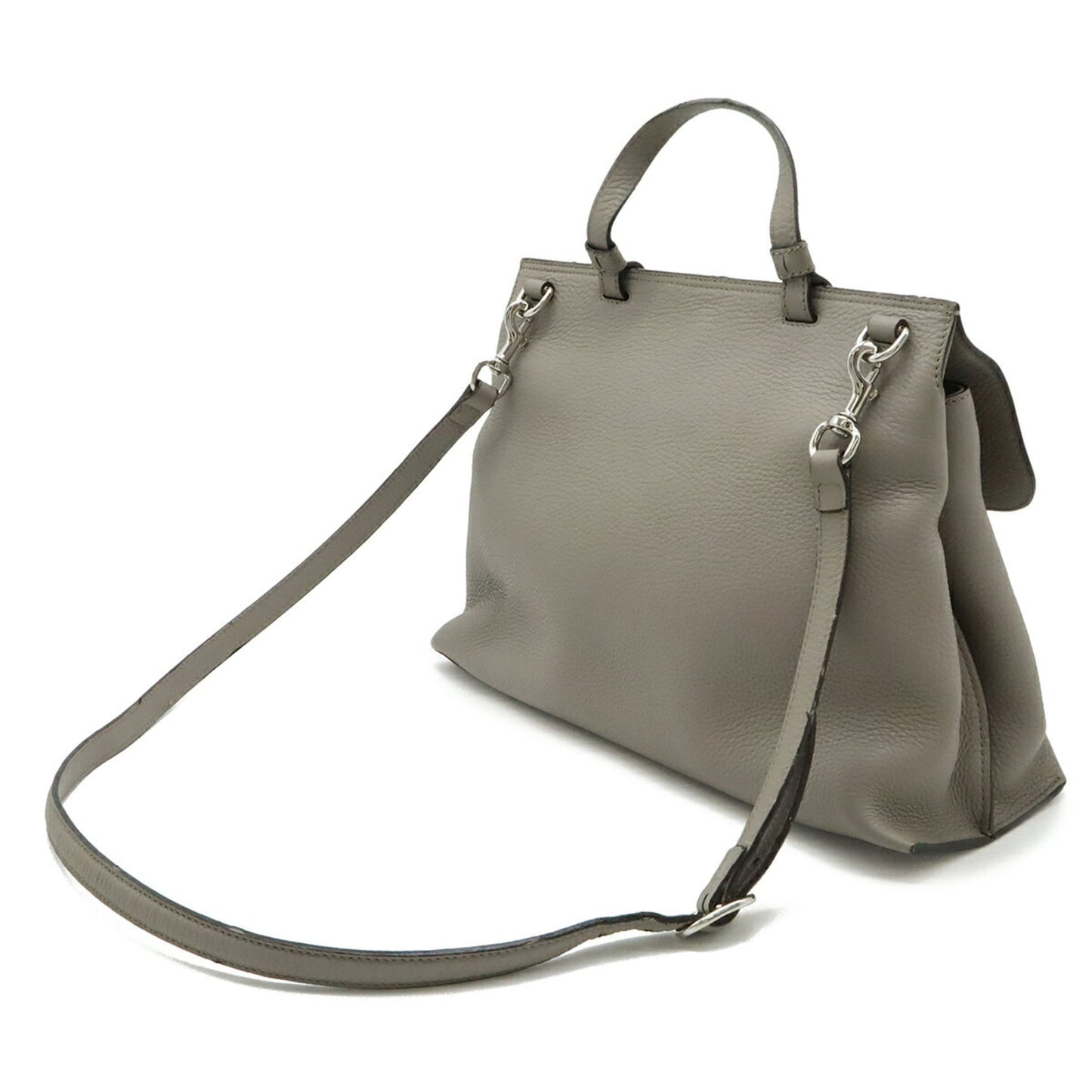 Gucci Gray Bamboo Leather Handbag Shoulder Bag