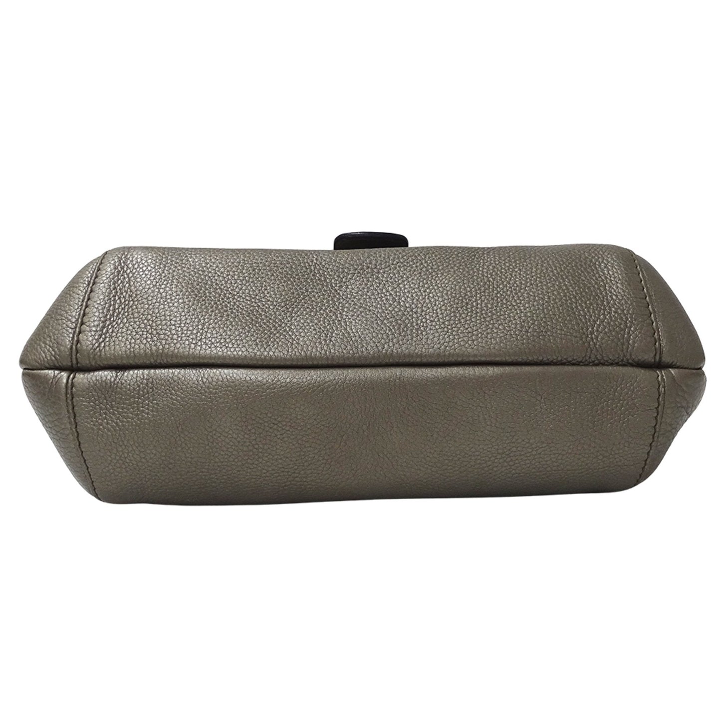 Gucci Bronze Metallic Gray Leather Shoulder Bag