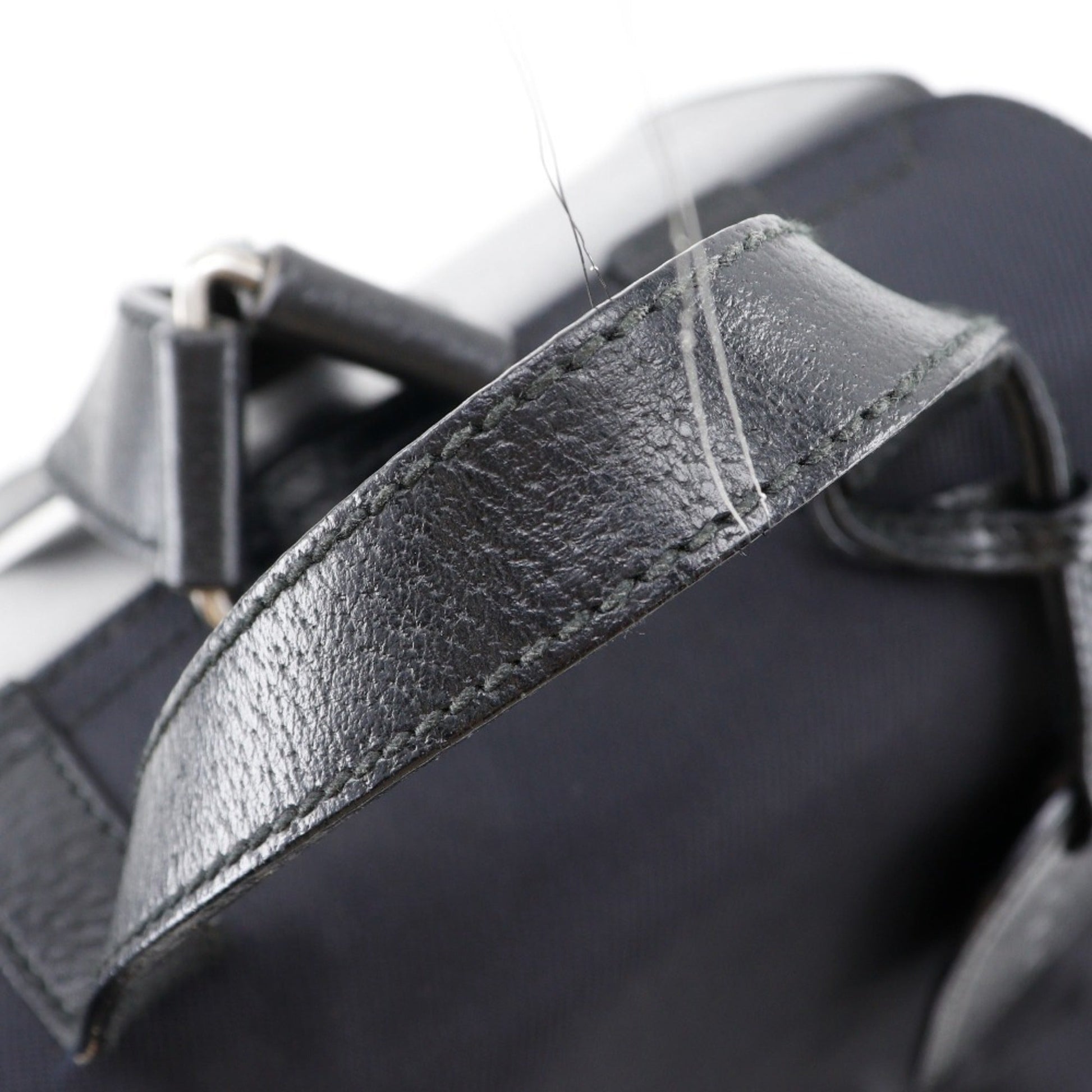 Gucci Black Nylon Canvas Leather Backpack