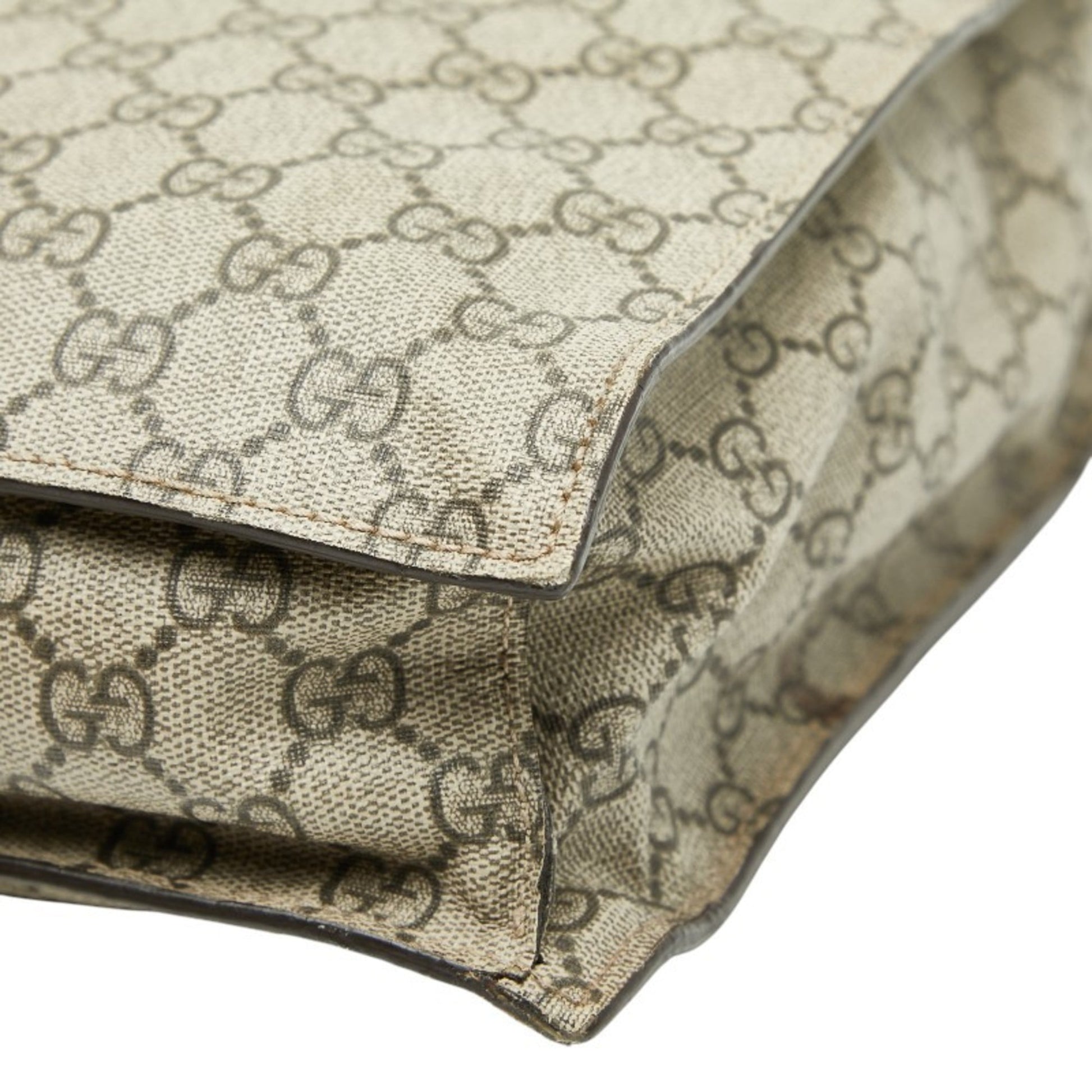 Gucci Beige Multi-Color Pvc Leather Shoulder Bag Tote Bag