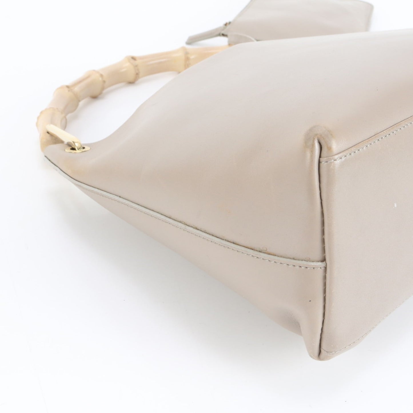 Gucci Grayish Leather Pouch Shoulder Bag