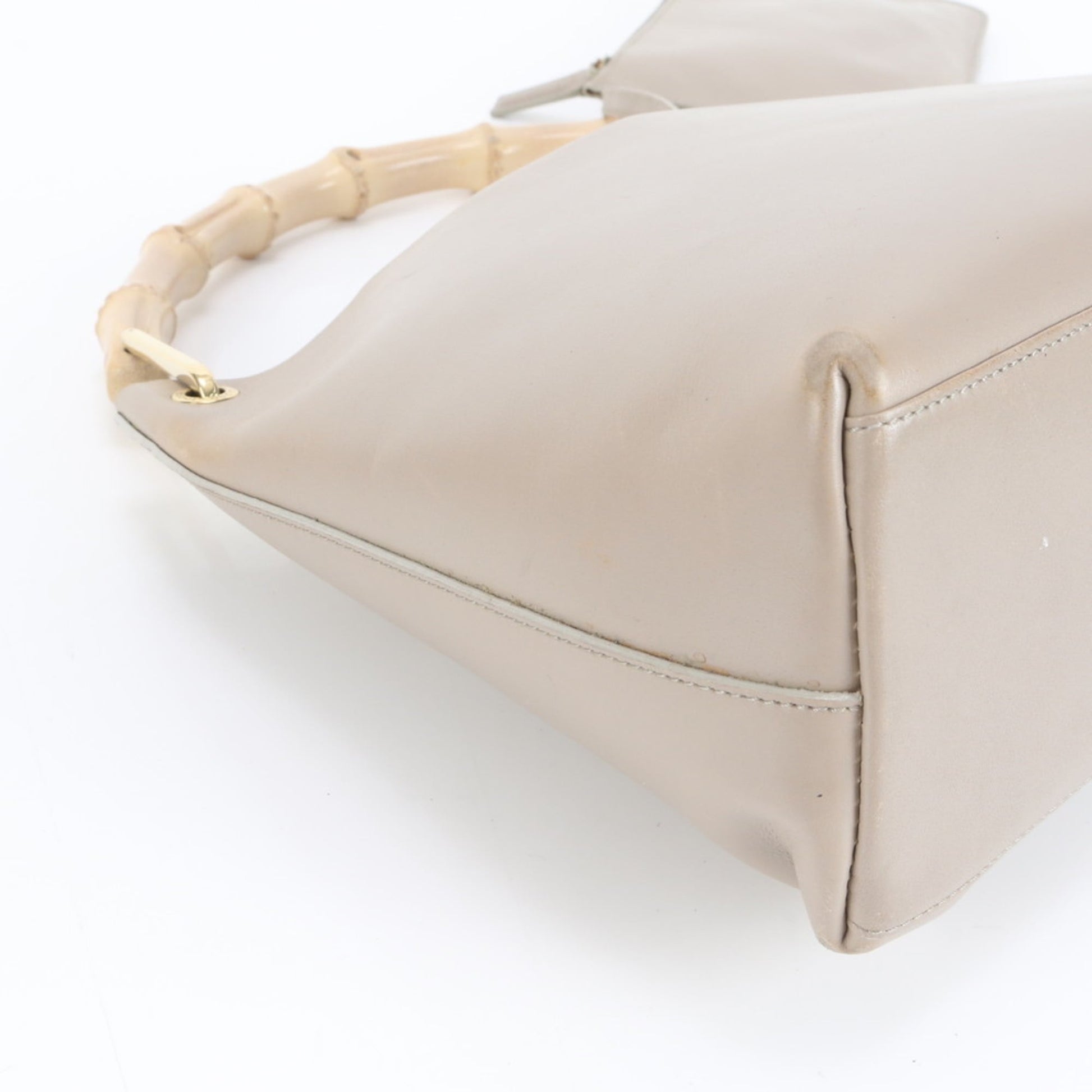 Gucci Grayish Leather Pouch Shoulder Bag