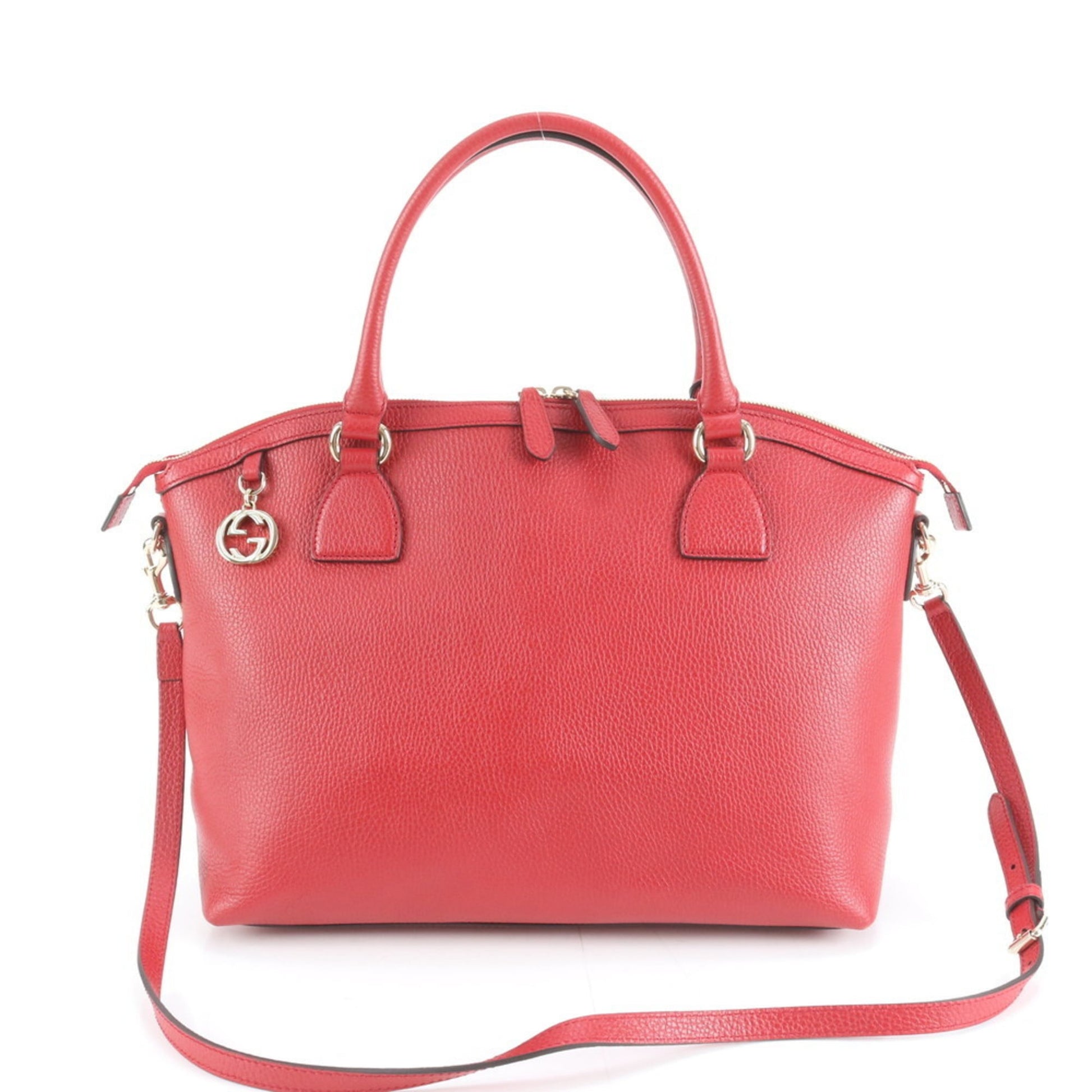 Gucci Red Color Leather Shoulder Bag