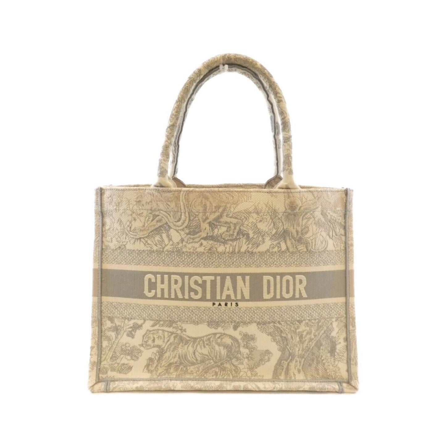 Dior Handbag Christian Canvas Gray