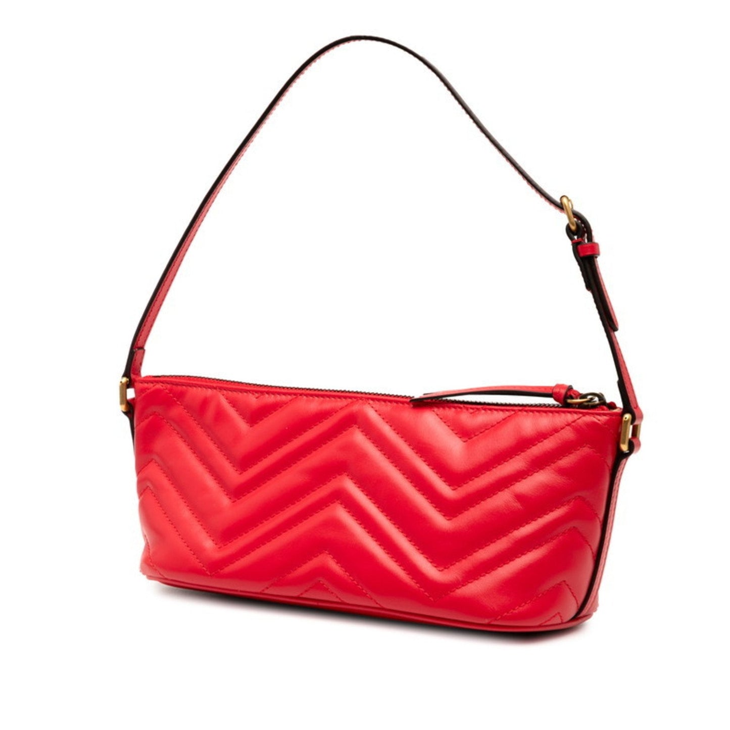 Gucci Red Color Leather Shoulder Bag