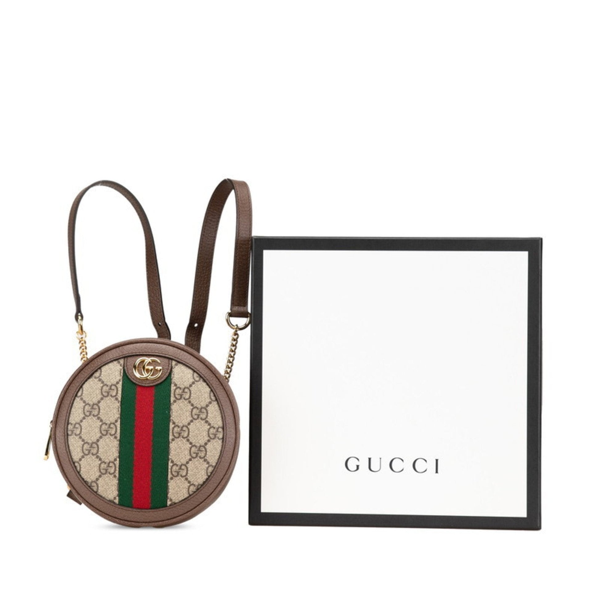 Gucci Beige Brown Pvc Leather Backpack