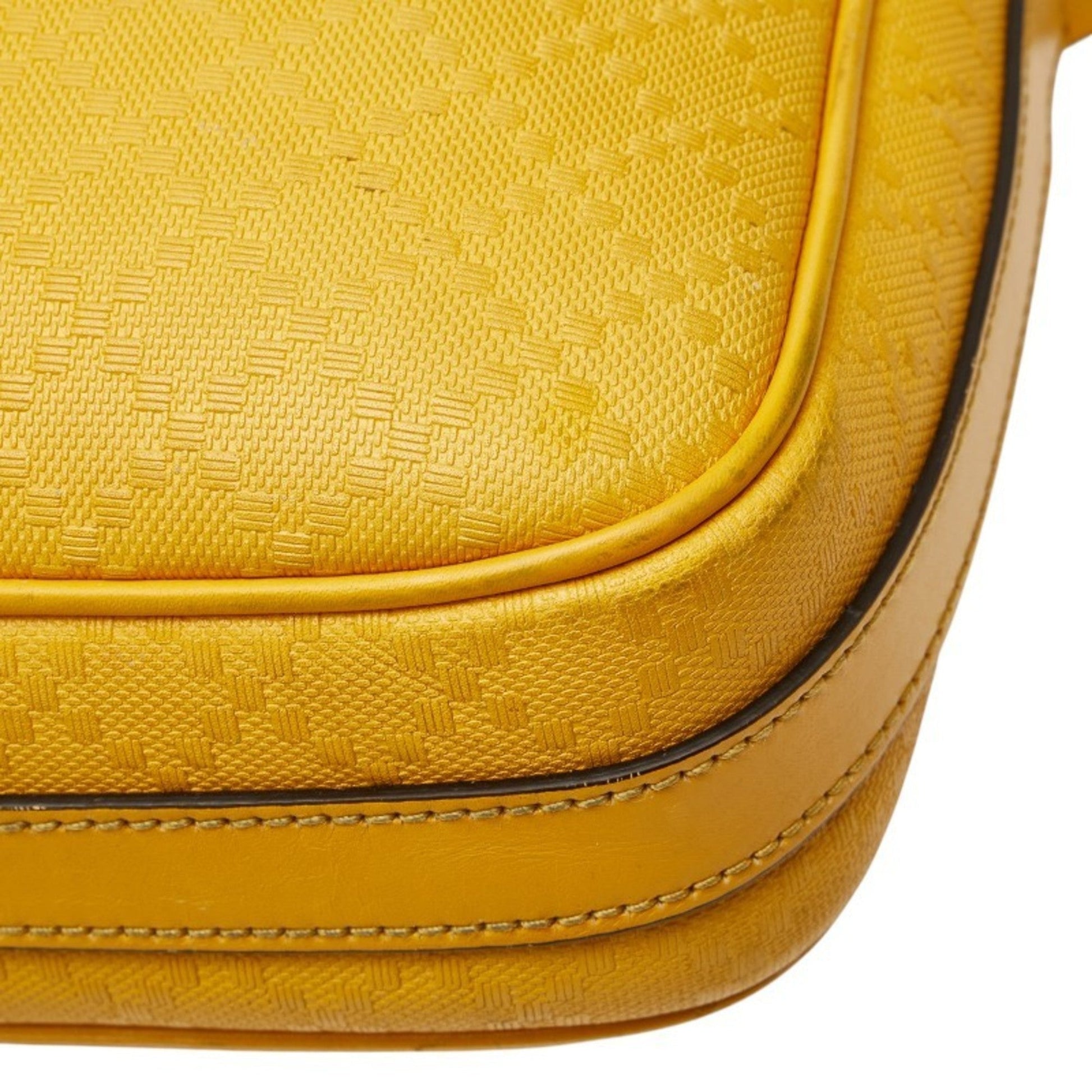 Gucci Diamante Yellow Leather Shoulder Bag