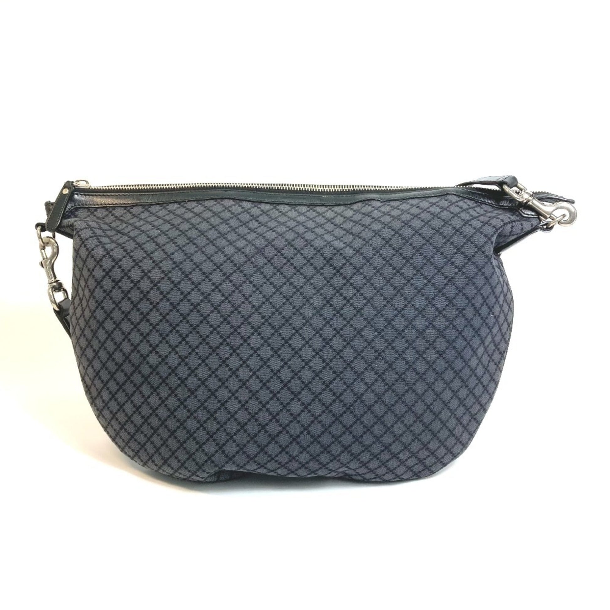 Gucci Diamante Black Gray Canvas Shoulder Bag