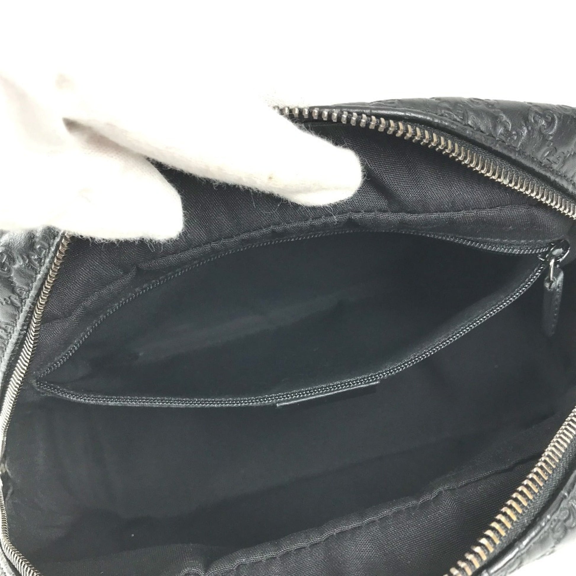Gucci Guccissima Black Gg Leather Clutch Bag