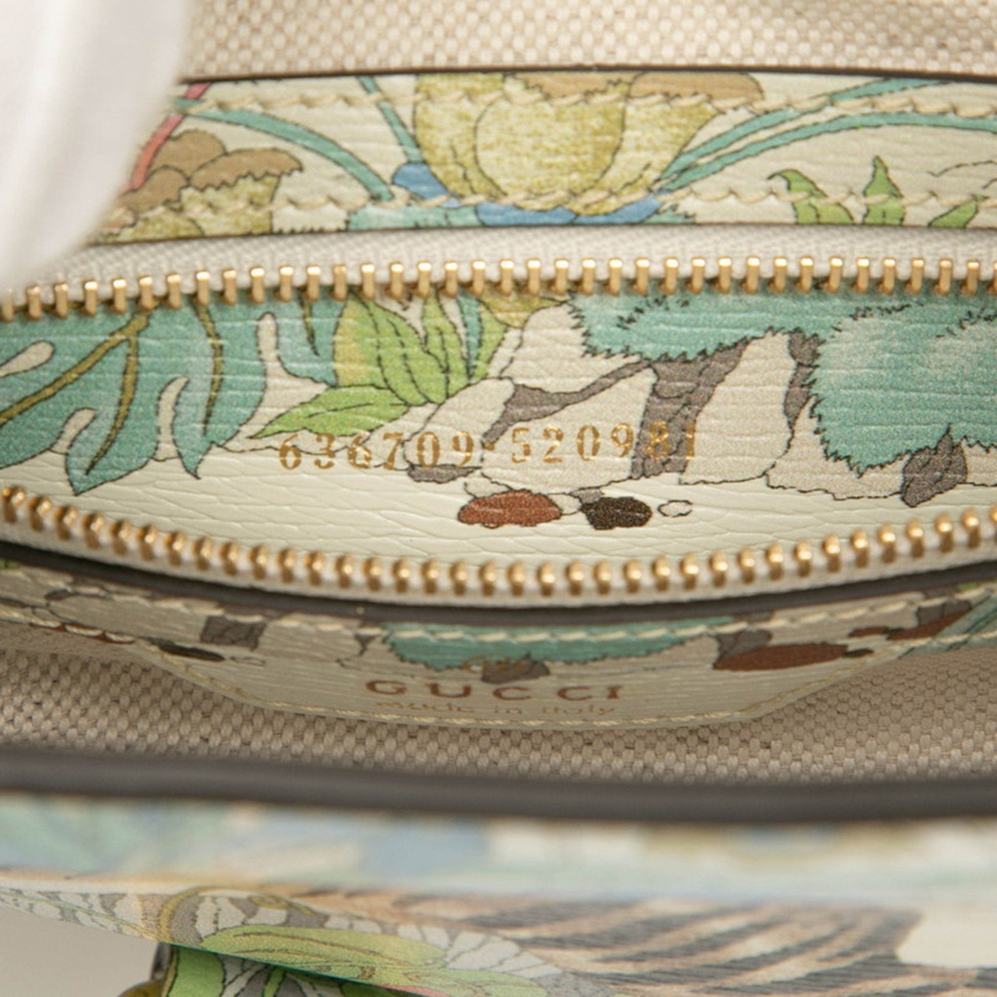 Gucci Multi-Color White Leather Handbag Shoulder Bag