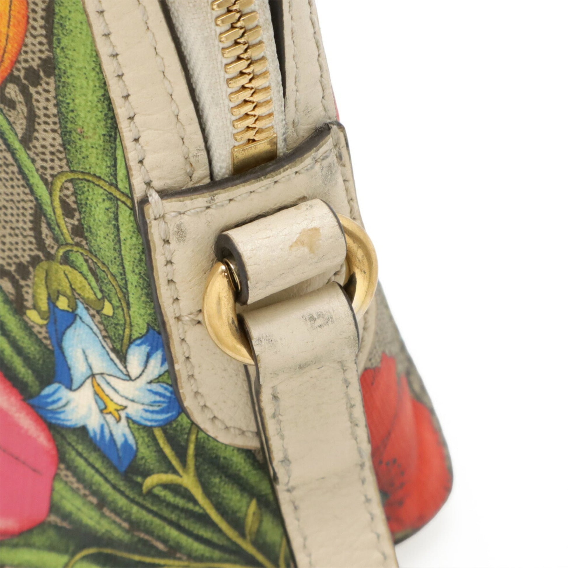 Gucci Beige Ivory Multi-Color Gg Supreme Canvas Leather Pochette Shoulder Bag