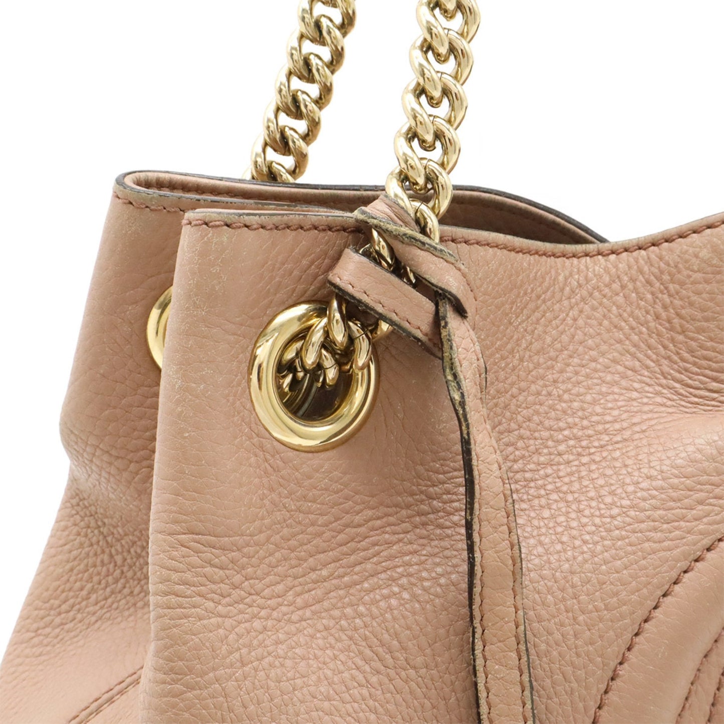 Gucci Pink Leather Shoulder Bag Tote Bag