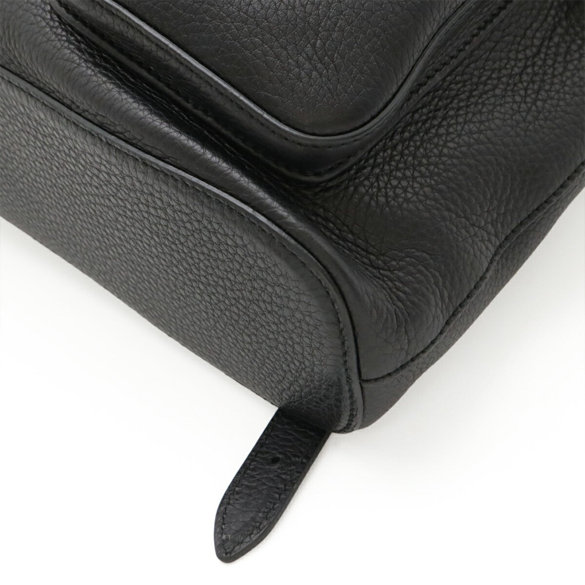 Gucci Black Bamboo Leather Backpack Shoulder Bag