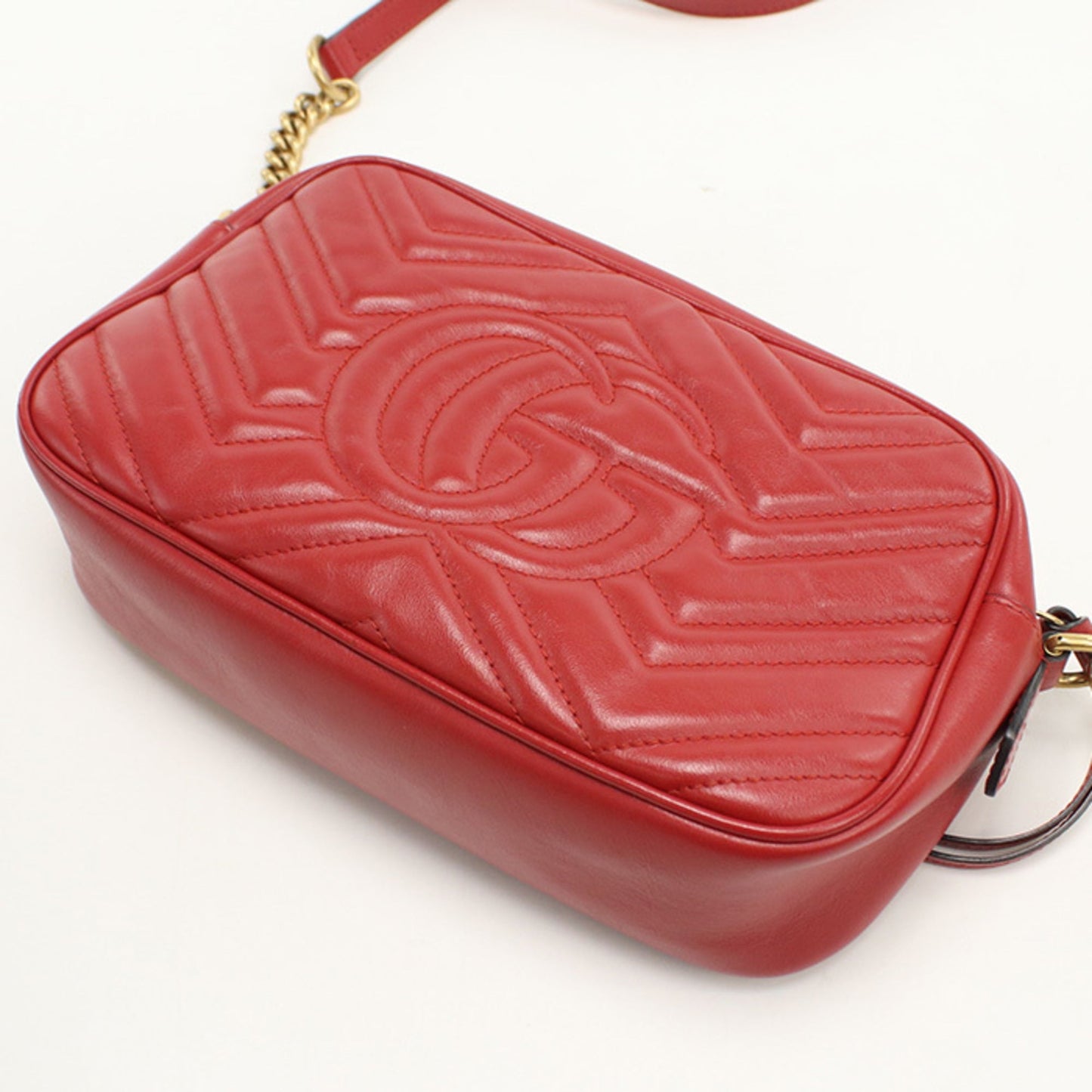 Gucci Red Color Leather Shoulder Bag