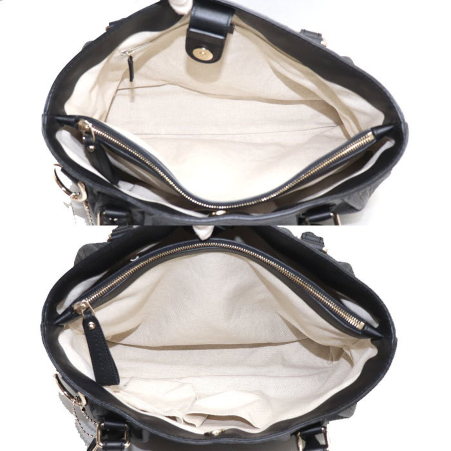 Gucci Black Leather Tote Bag