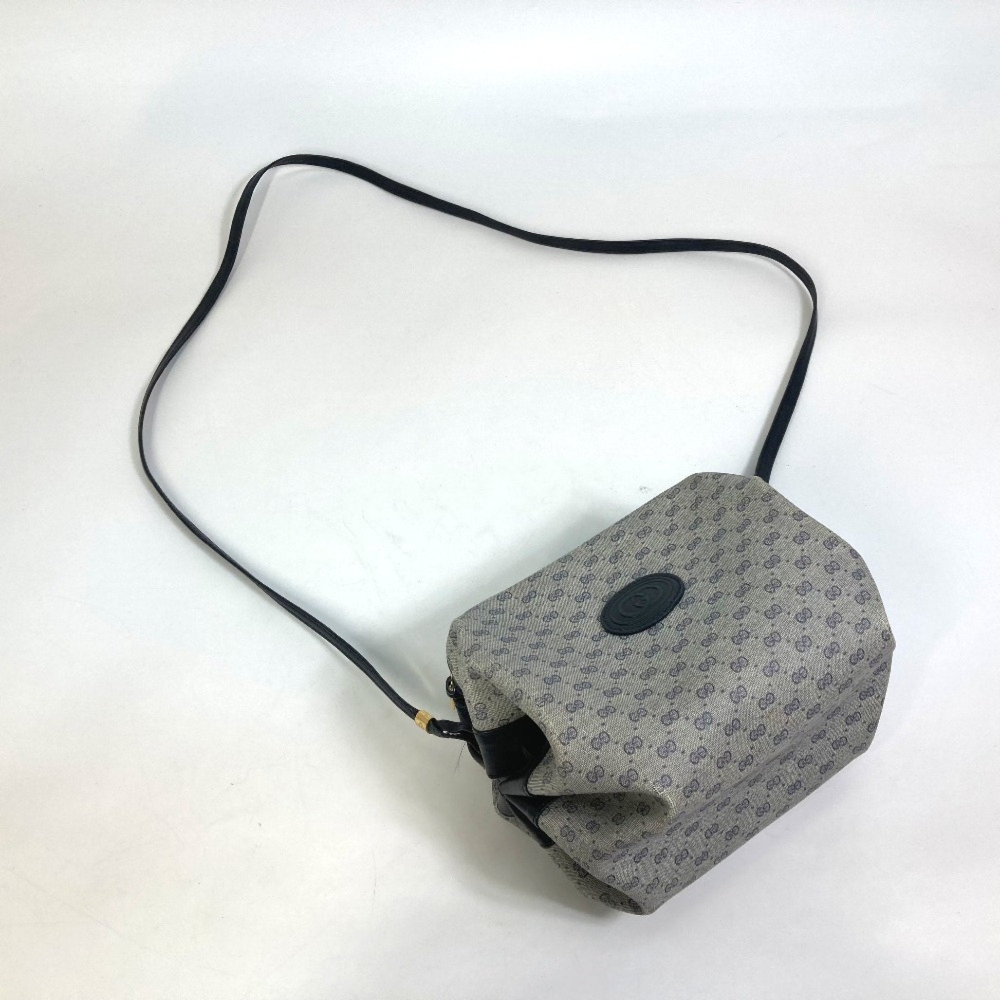 Gucci Navy Pvc Leather Pochette Shoulder Bag