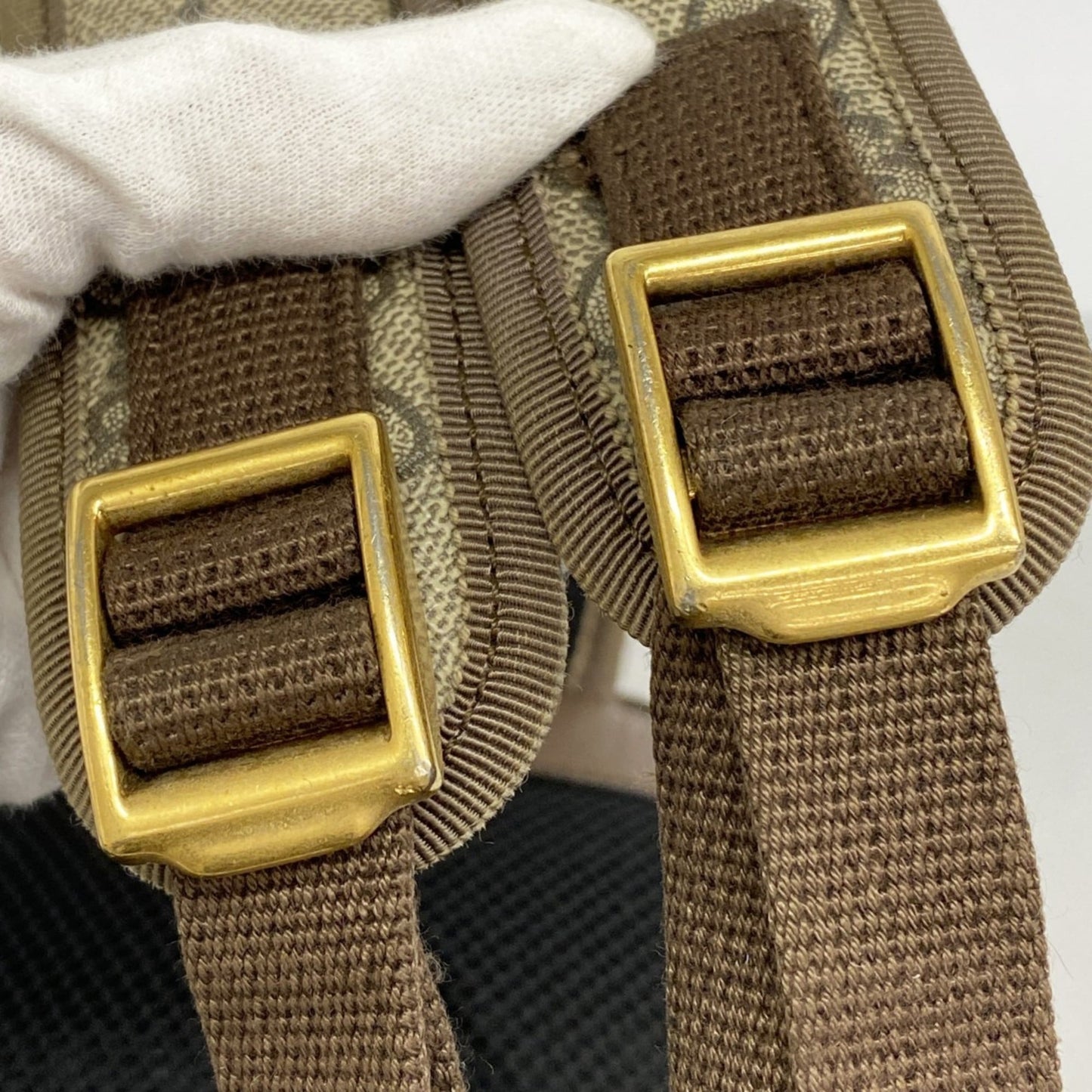 Gucci Brown Pvc Leather Backpack