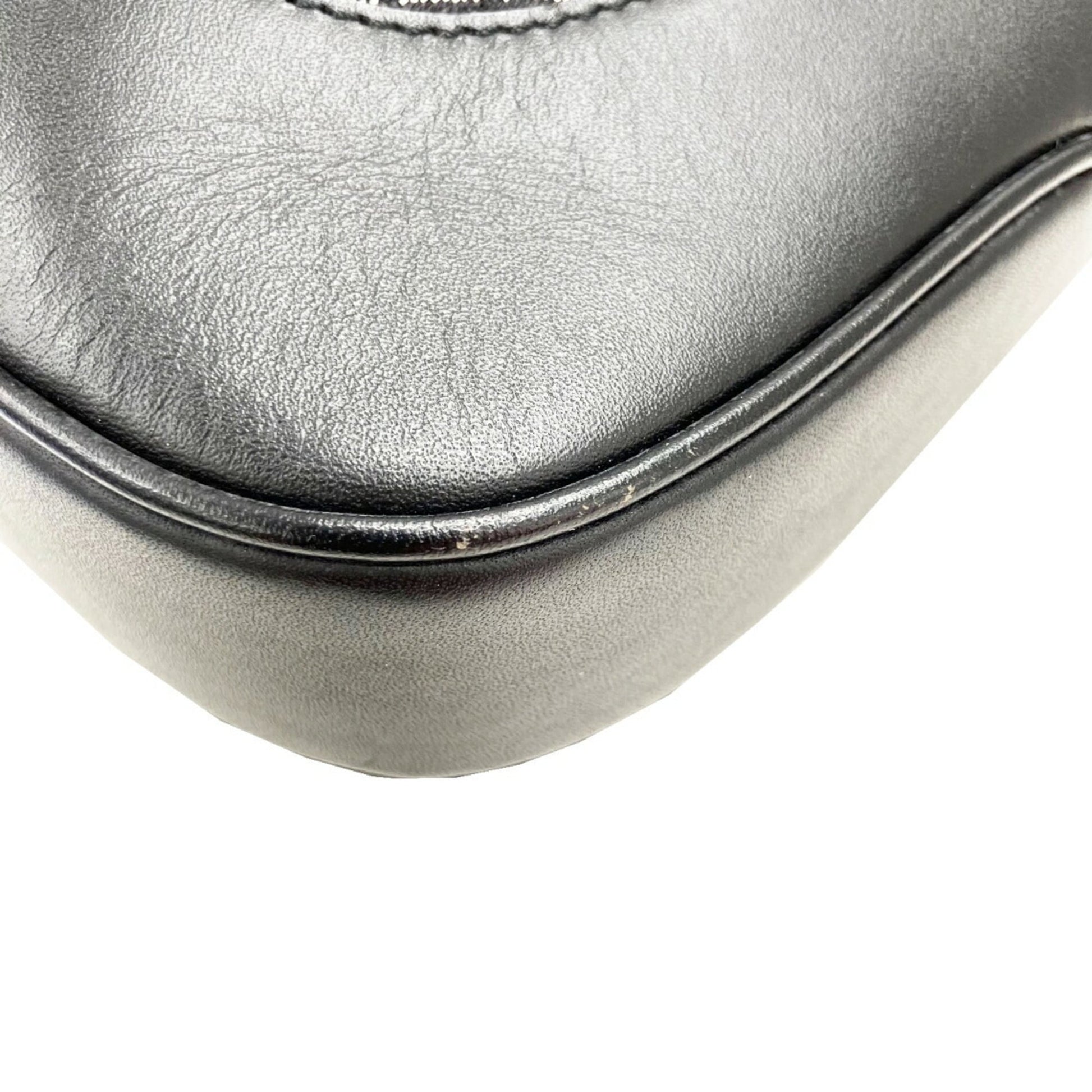 Gucci Black Canvas Leather Handbag