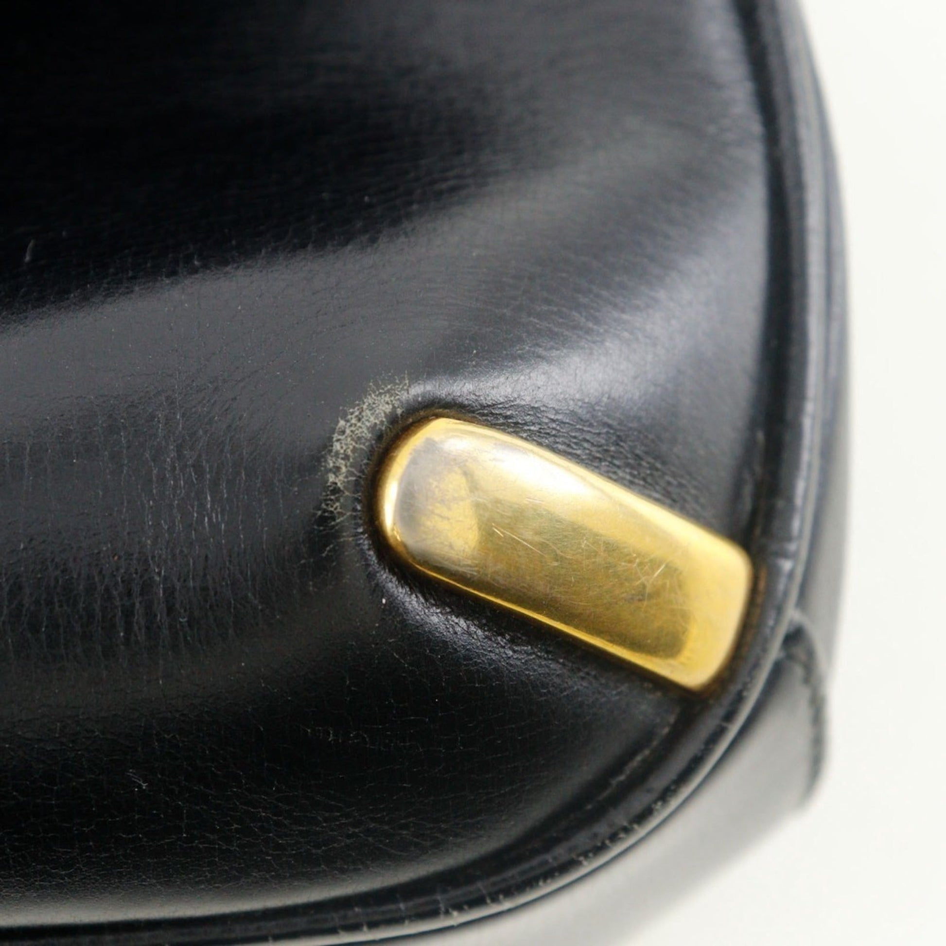 Gucci Sherry Line Black Leather Shoulder Bag