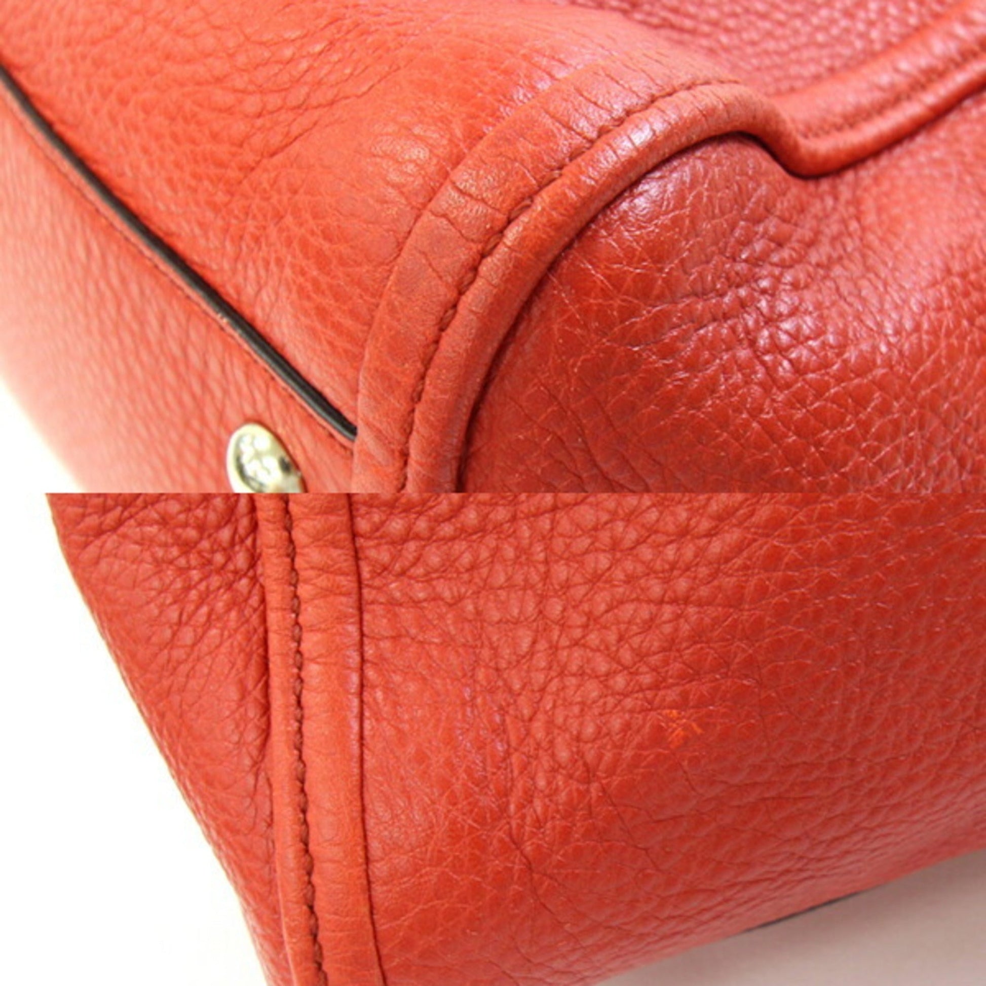 Gucci Soho Red Color Leather Tote Bag
