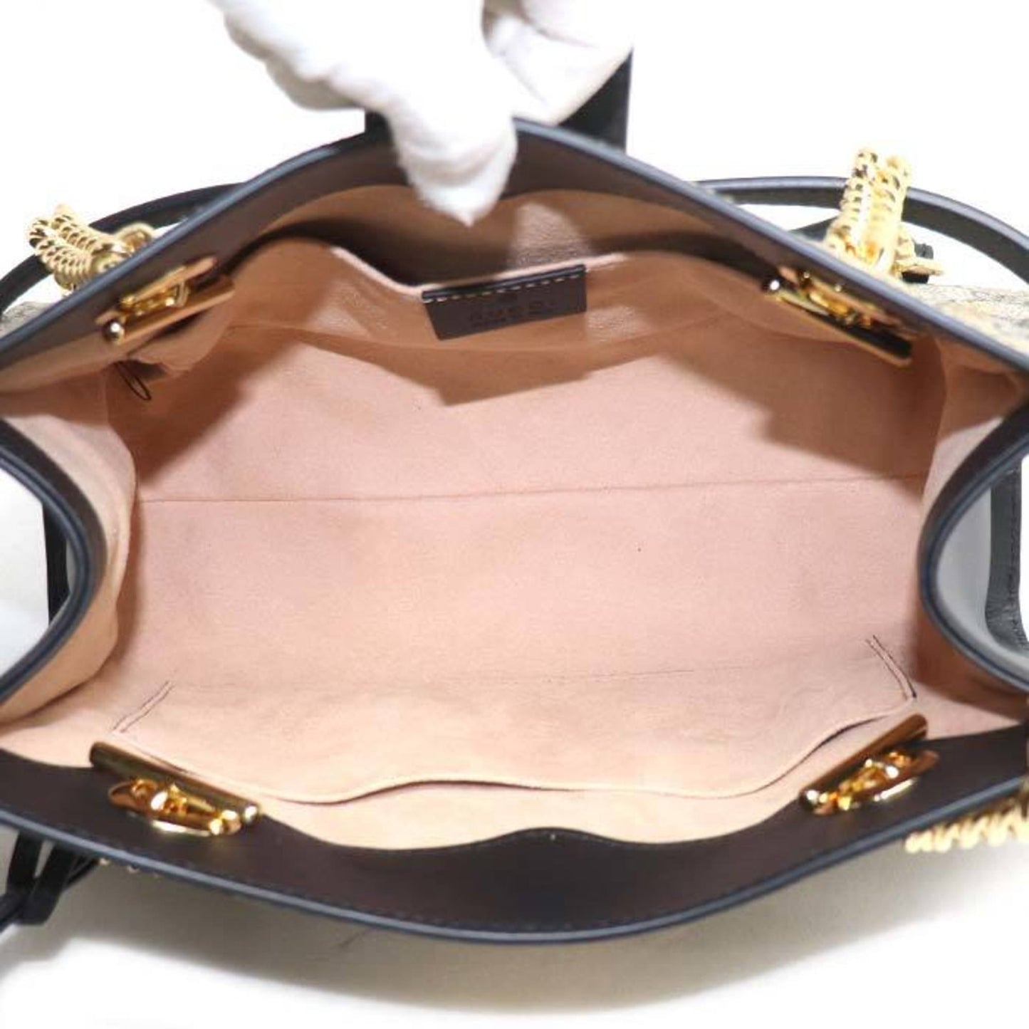 Gucci Beige Gg Supreme Leather Shoulder Bag