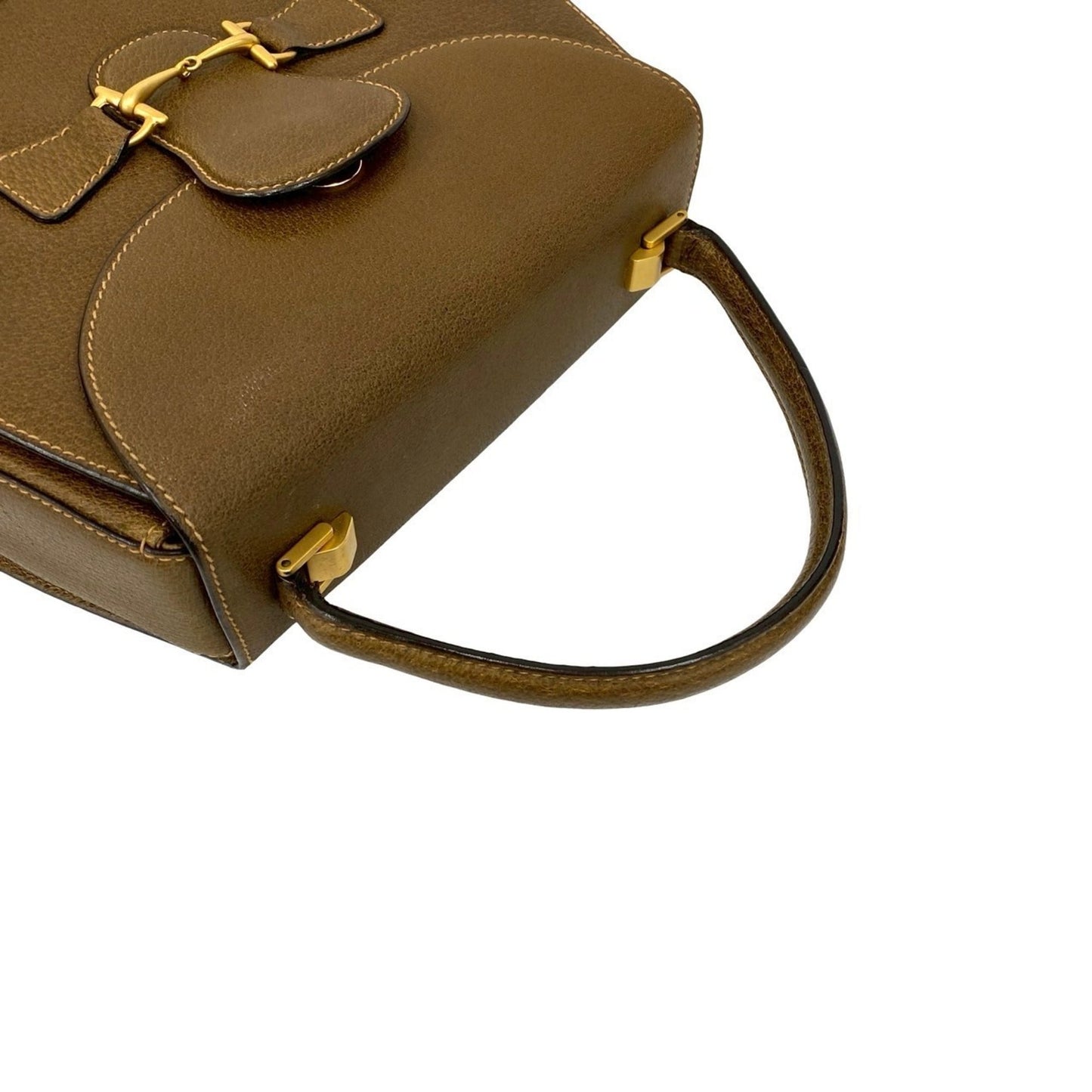 Gucci Brown Leather Handbag Tote Bag