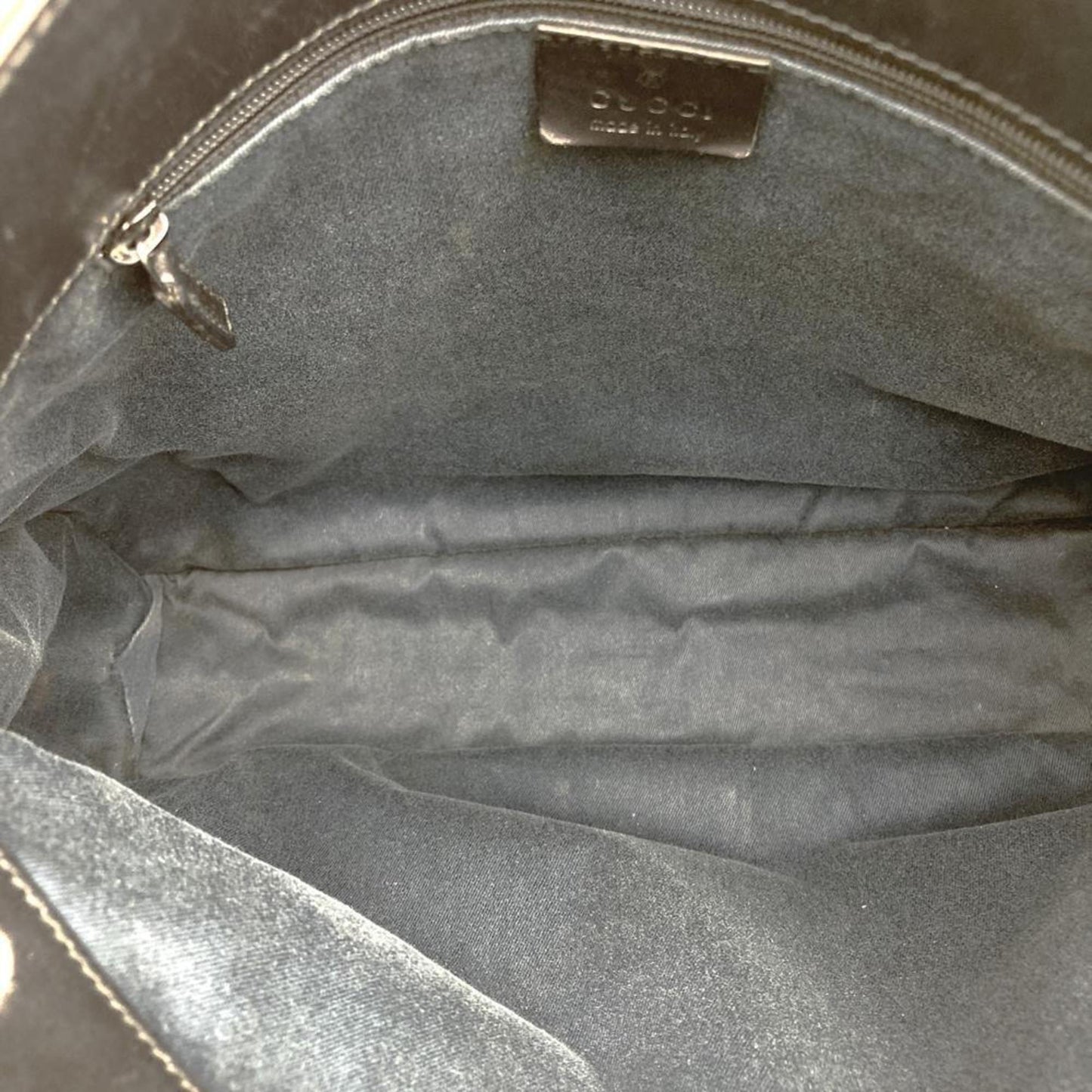 Gucci Black Denim Leather Shoulder Bag