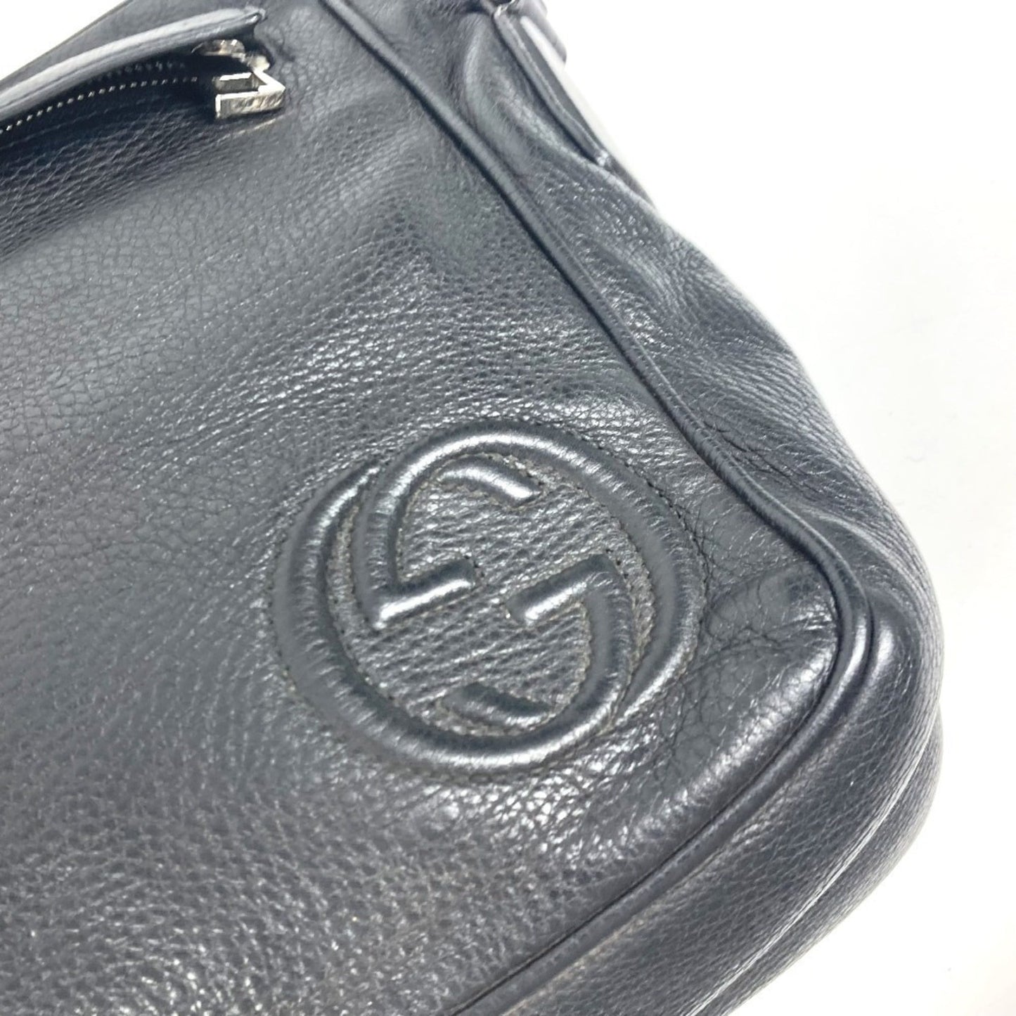 Gucci Black Leather Pochette Shoulder Bag