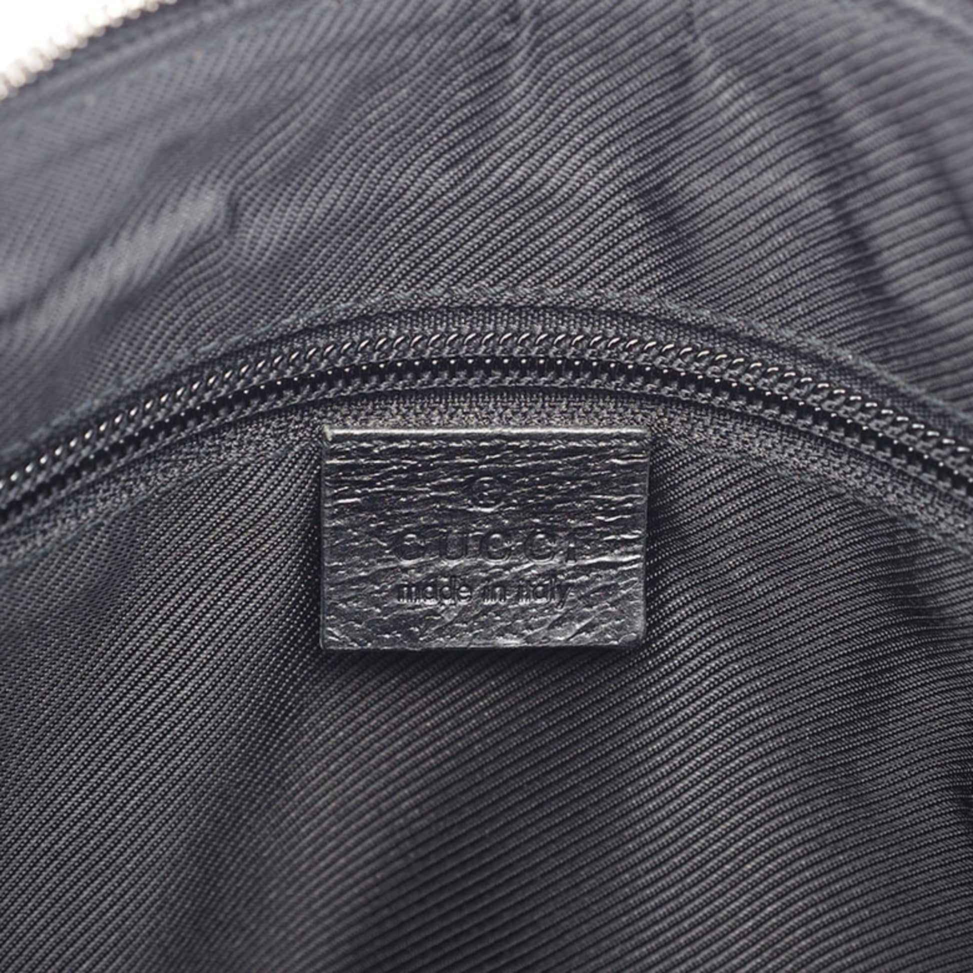 Gucci Gg Canvas Black Canvas Leather Shoulder Bag