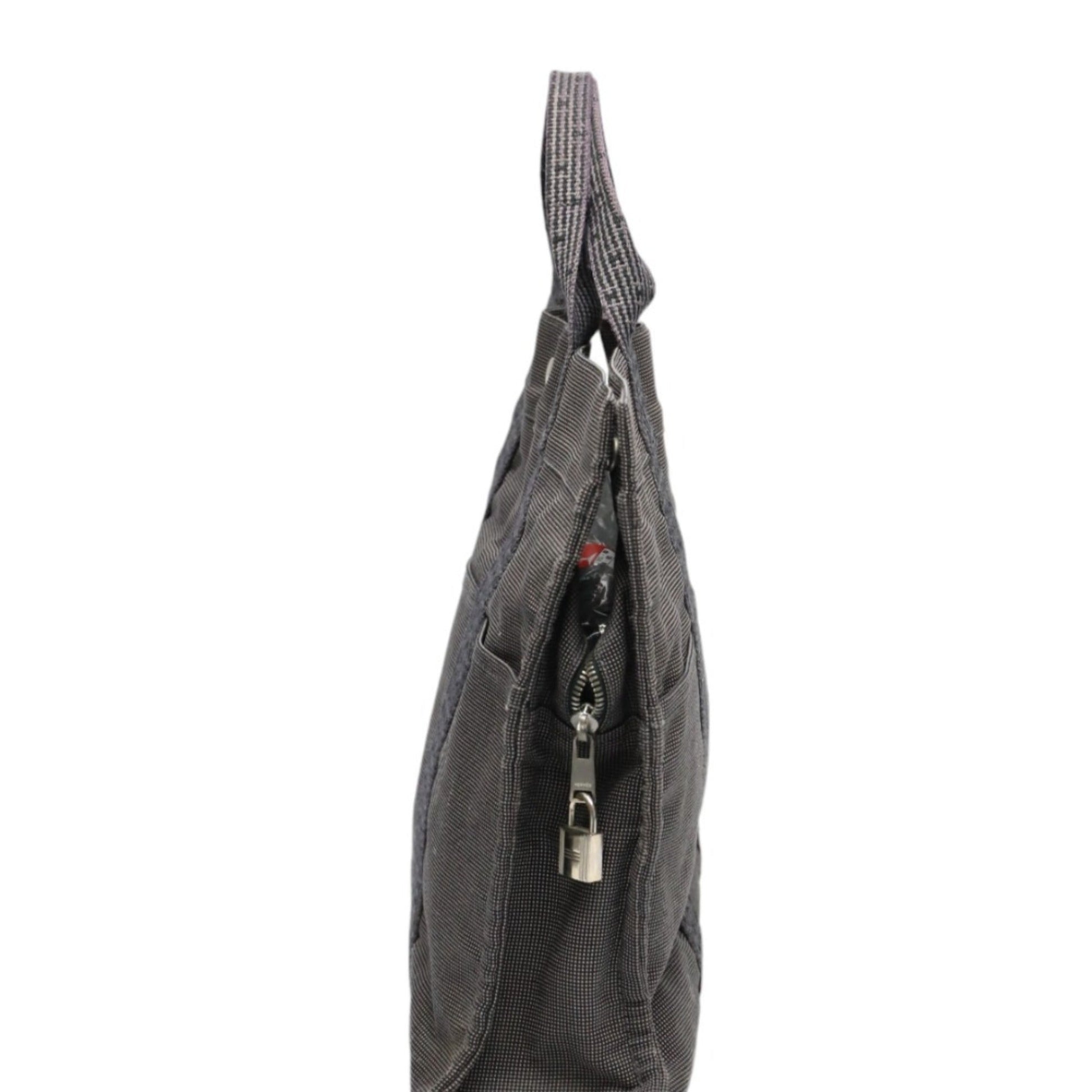 Hermes Tote Bag Canvas Gray Tote Bag 33