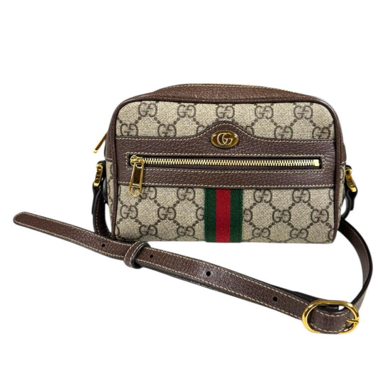 Gucci Brown Gg Supreme Canvas Shoulder Bag