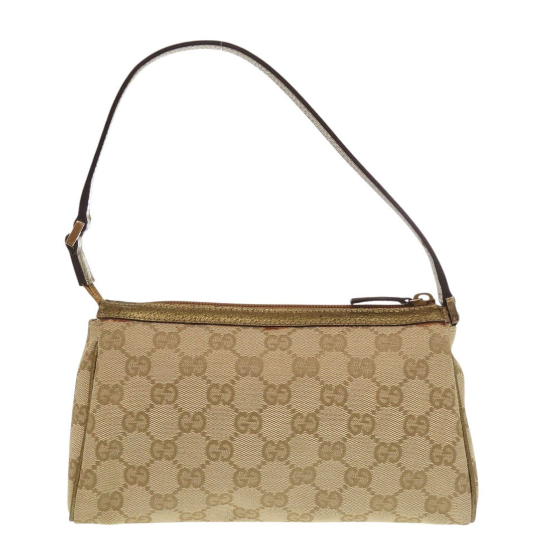 Gucci Beige Gg Canvas Handbag Pouch