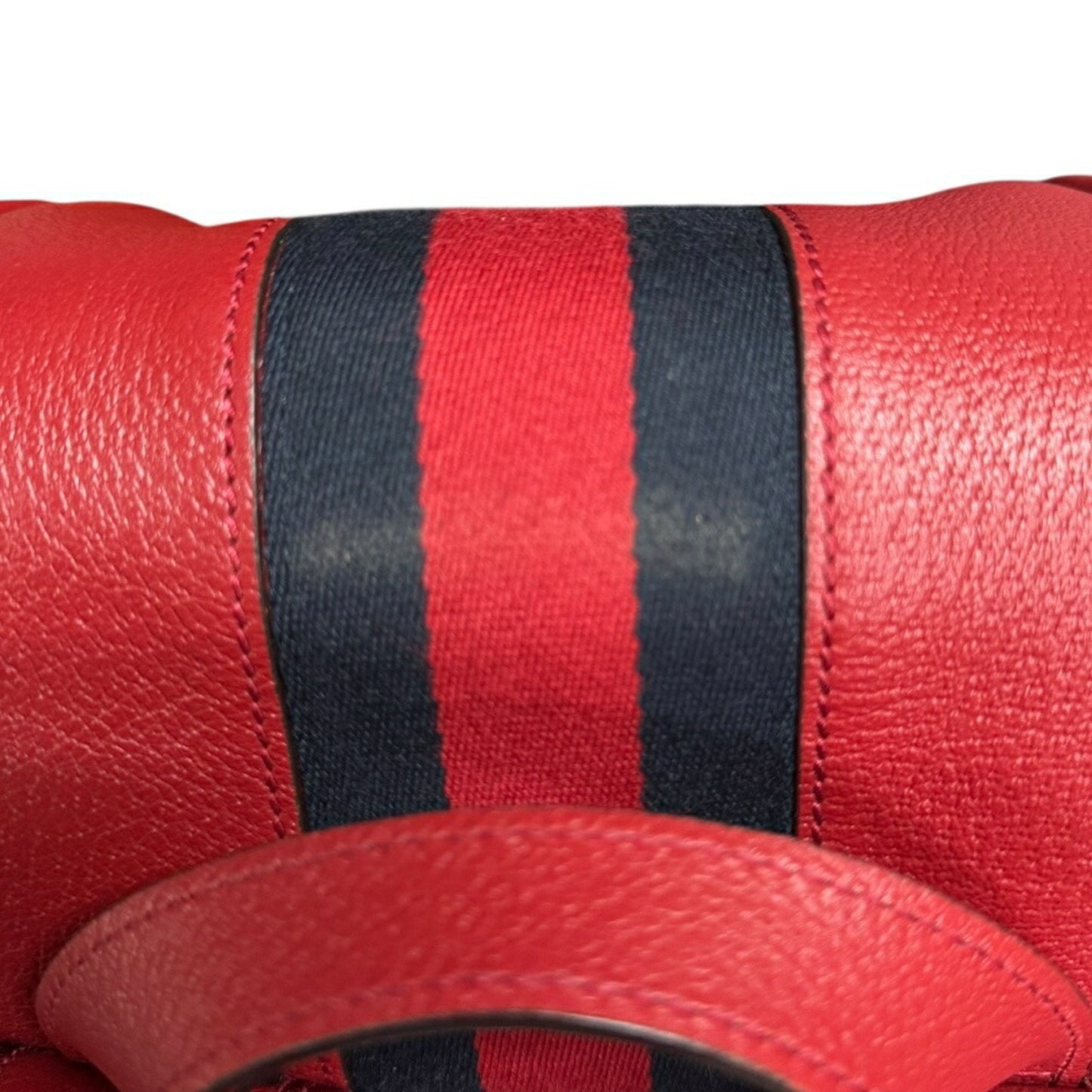 Gucci Navy Red Color Leather Backpack