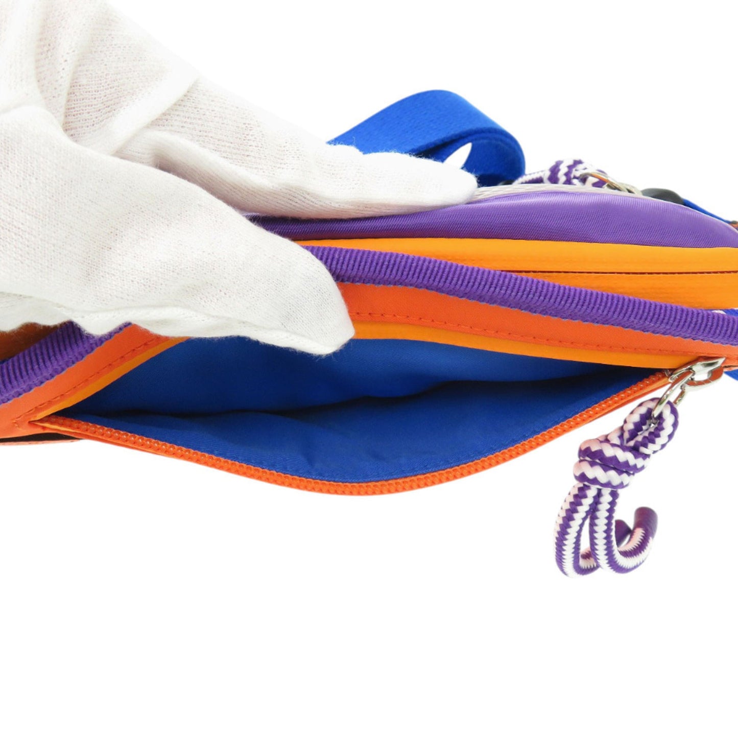 Gucci Blue Orange Purple Nylon Rubber Fanny Pack