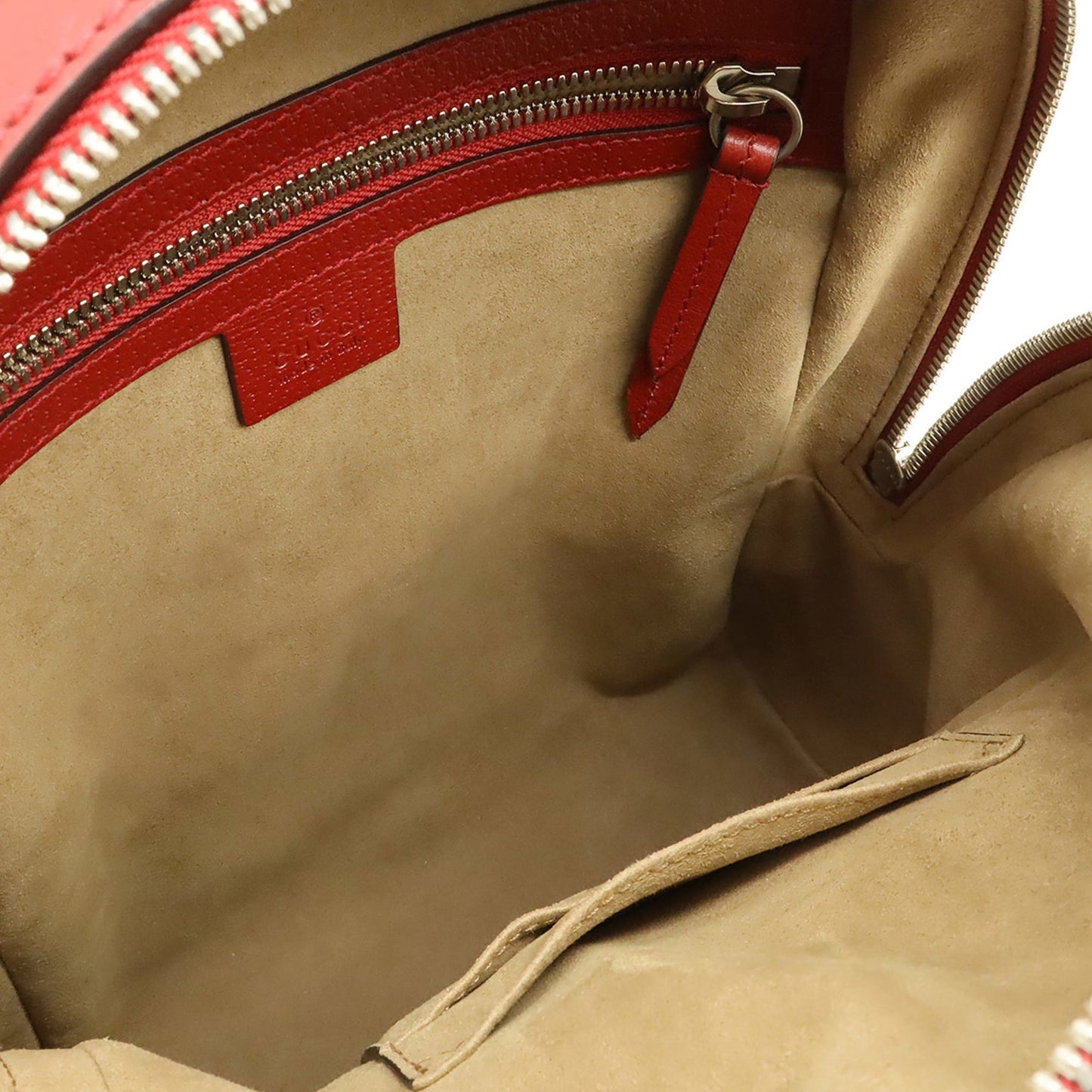 Gucci Beige Multi-Color Red Color Gg Supreme Leather Backpack
