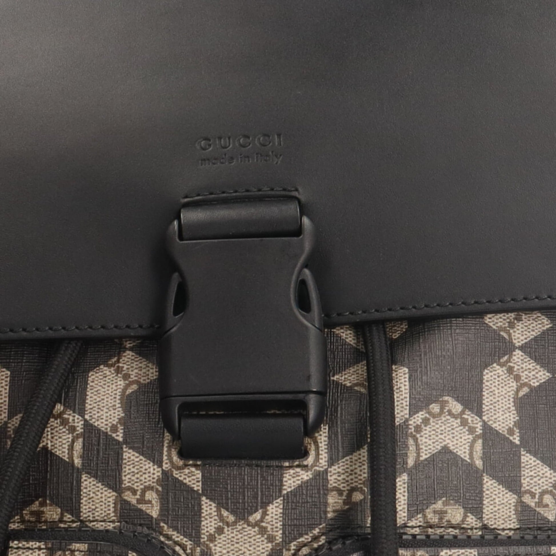 Gucci Black Brown Gg Supreme Canvas Backpack