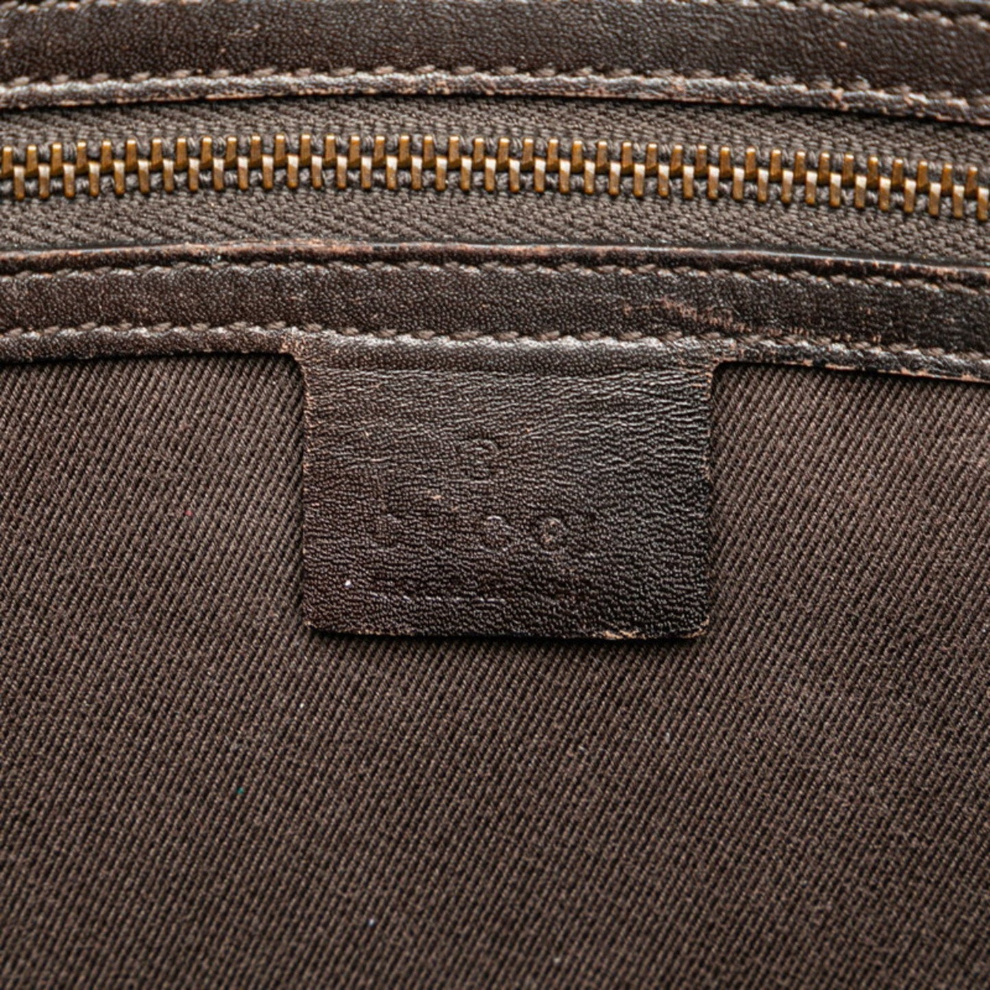 Gucci Beige Brown Canvas Leather Shoulder Bag