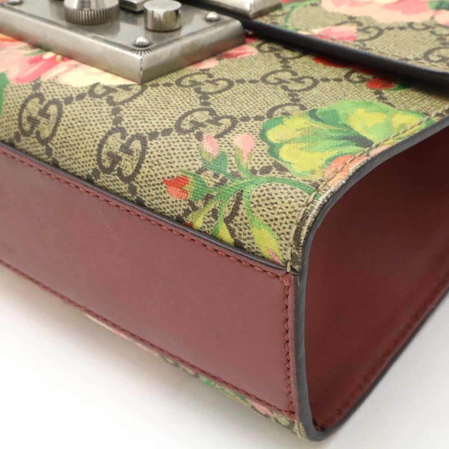 Gucci Gg Blooms Beige Multi-Color Pink Pvc Leather Shoulder Bag
