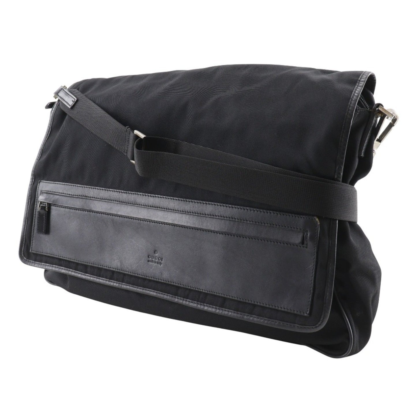 Gucci Black Nylon Canvas Shoulder Bag Sling Bag