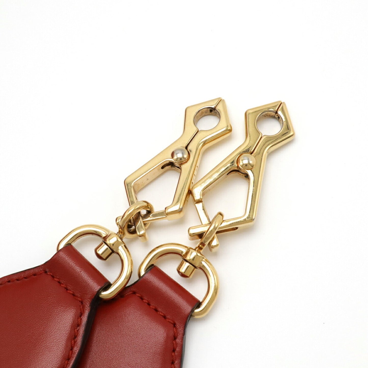 Gucci Red Color Bamboo Leather Handbag Shoulder Bag