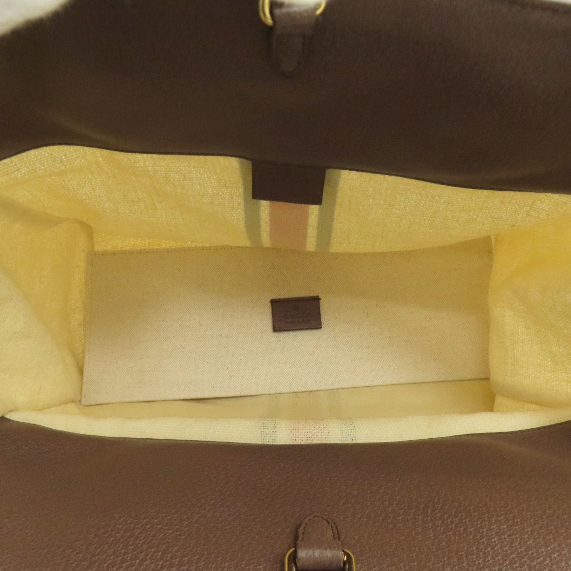 Gucci Beige Brown Canvas Handbag