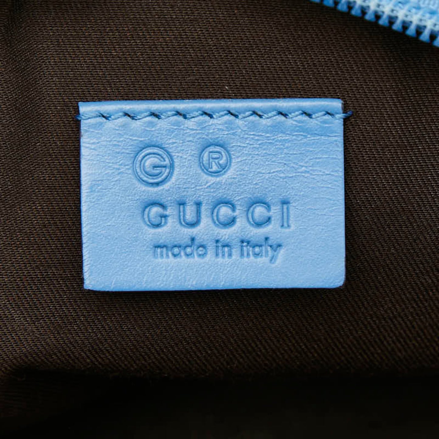 Gucci Blue Leather Pouch