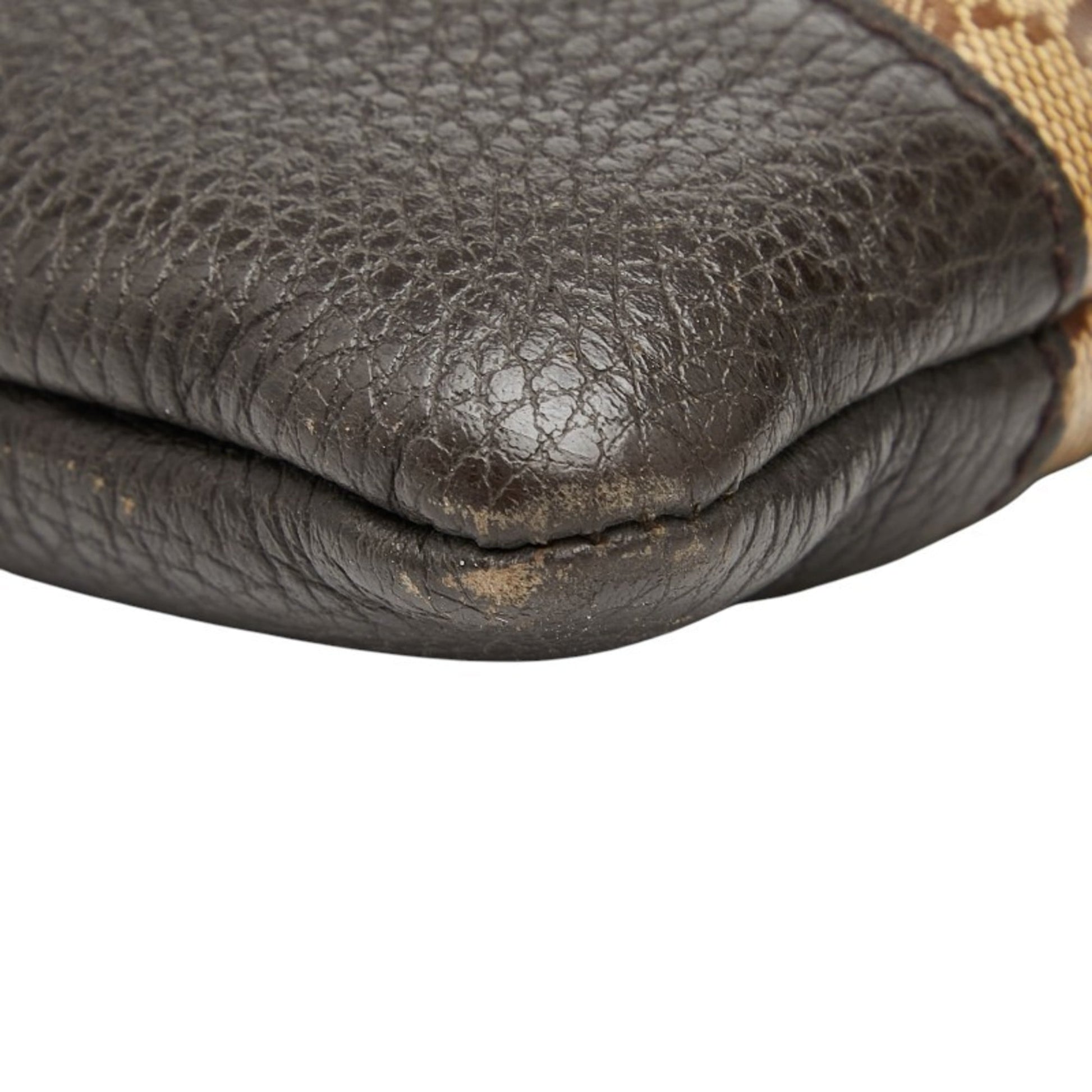 Gucci Beige Brown Pvc Leather Shoulder Bag