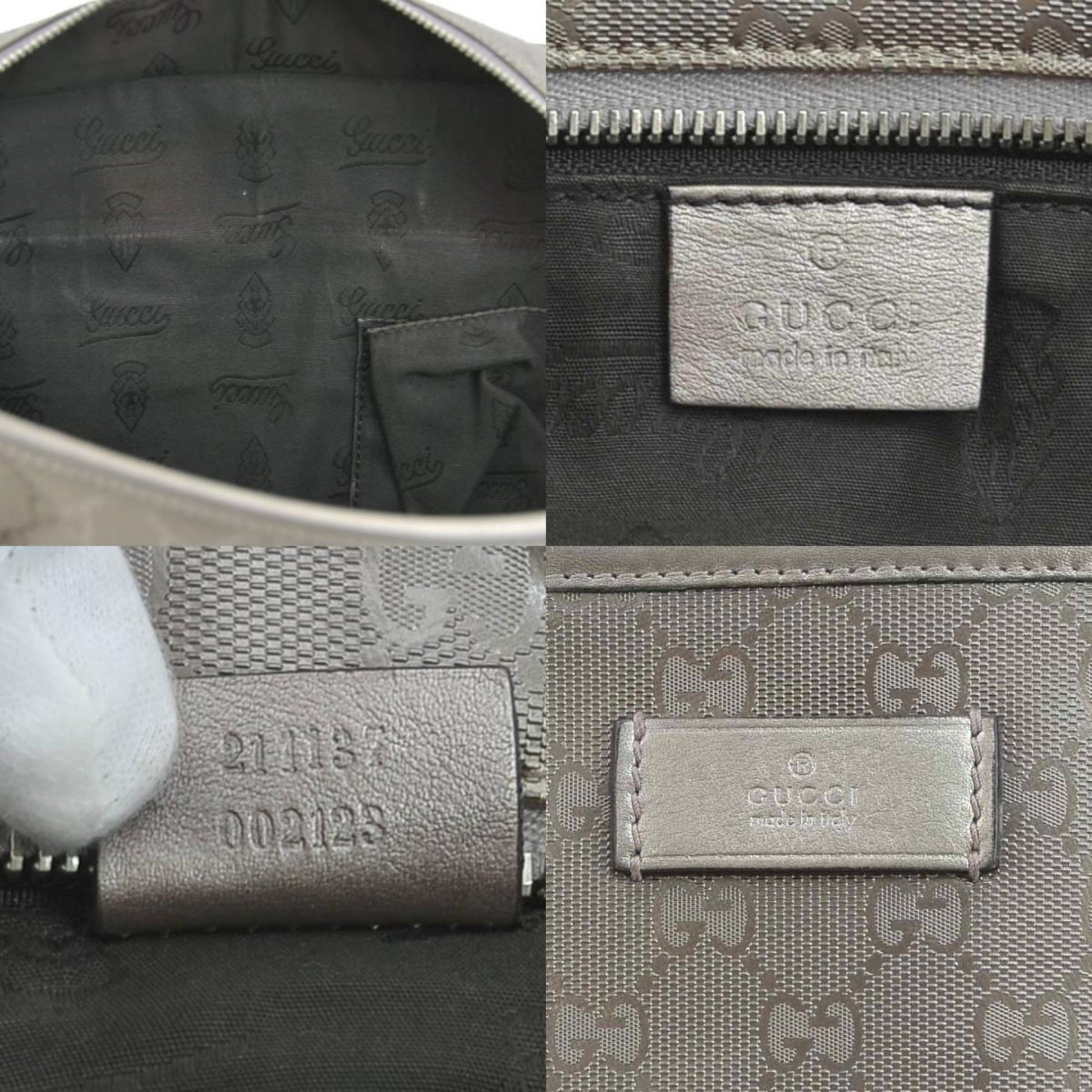 Gucci Gg Imprimé Metallic Brown Gg Imprimé Handbag