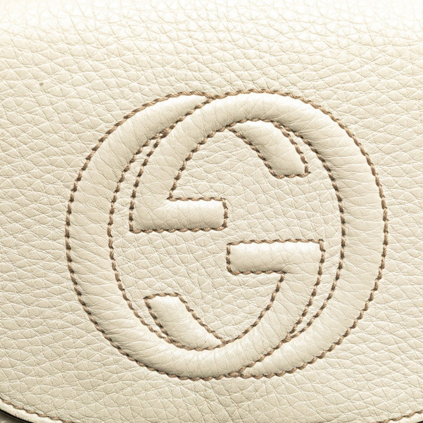 Gucci Soho Ivory White Leather Shoulder Bag