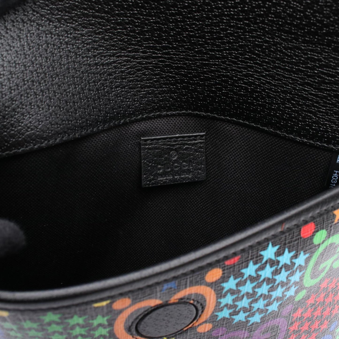 Gucci Black Multi-Color Coated Canvas Fanny Pack