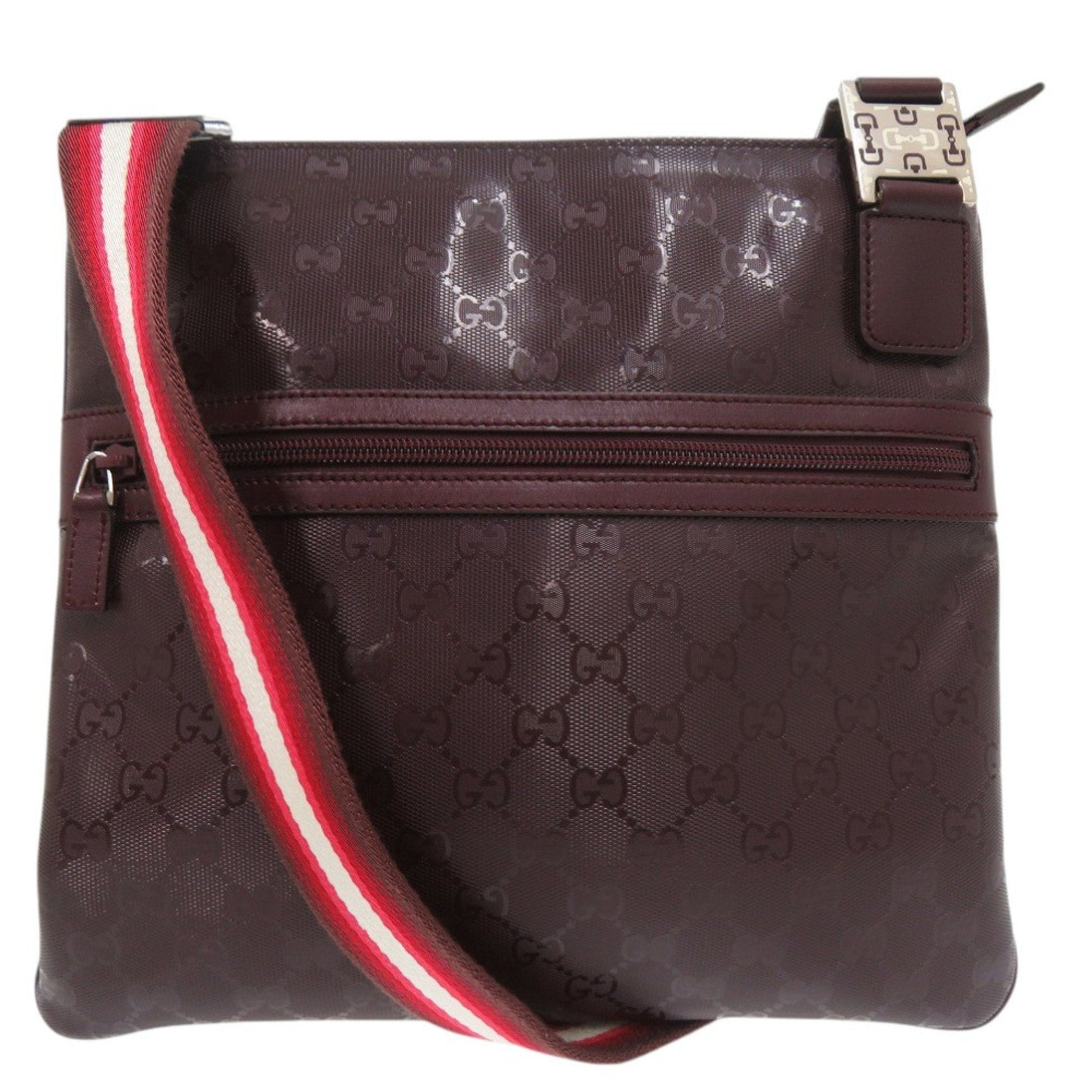 Gucci Bordeaux Pvc Leather Shoulder Bag