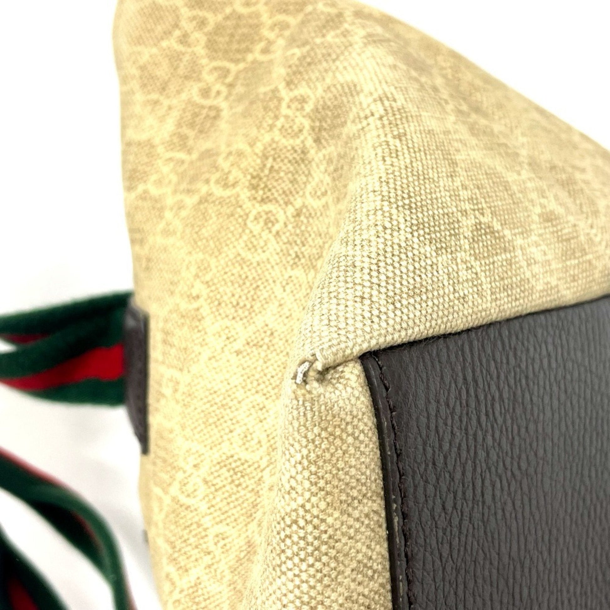 Gucci Beige Gg Canvas Tote Bag